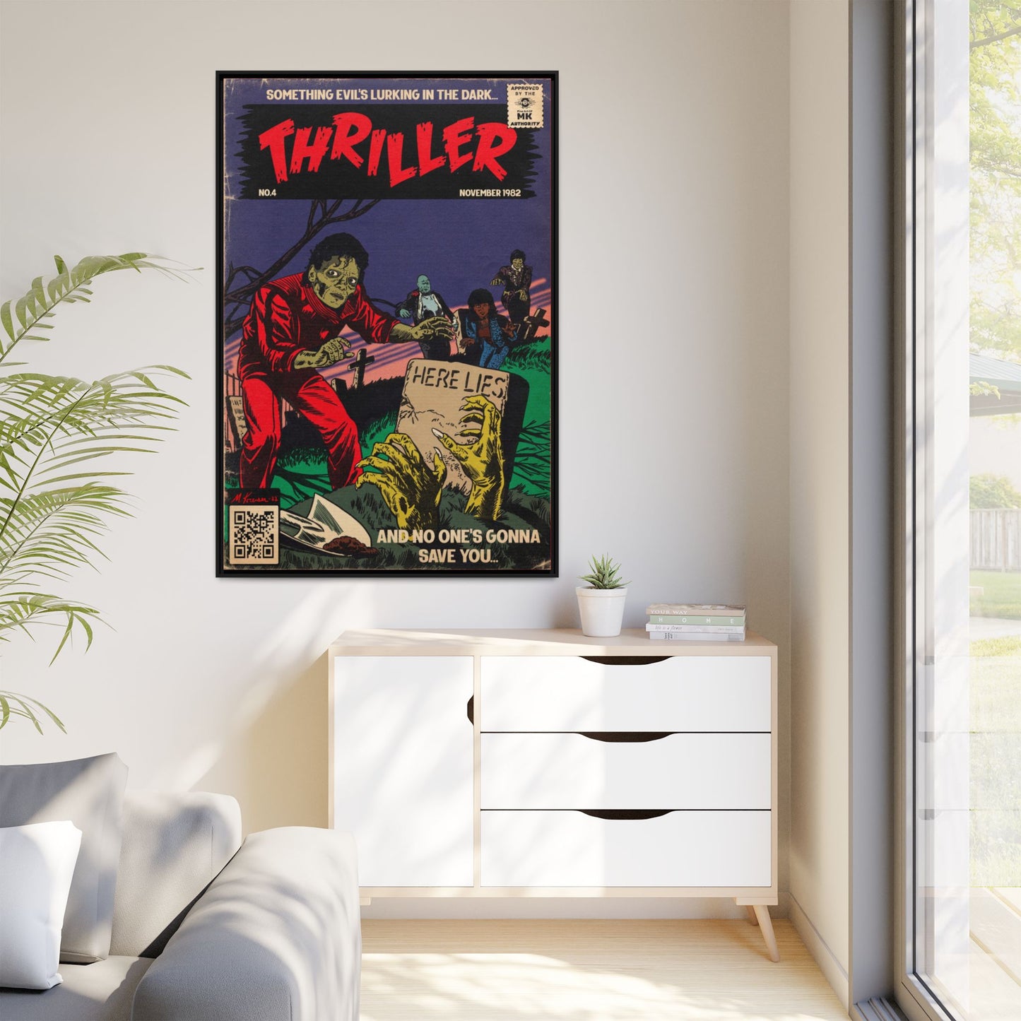 Michael Jackson- Thriller - Gallery Canvas Wraps, Vertical Frame