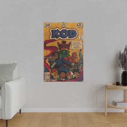 J.Cole - KOD - Matte Canvas, Stretched, 0.75"