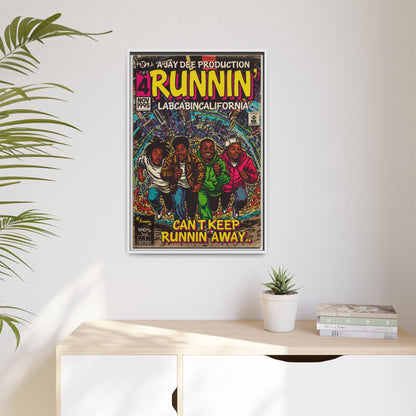 Runnin' - Matte Canvas, Framed (Multi-color)