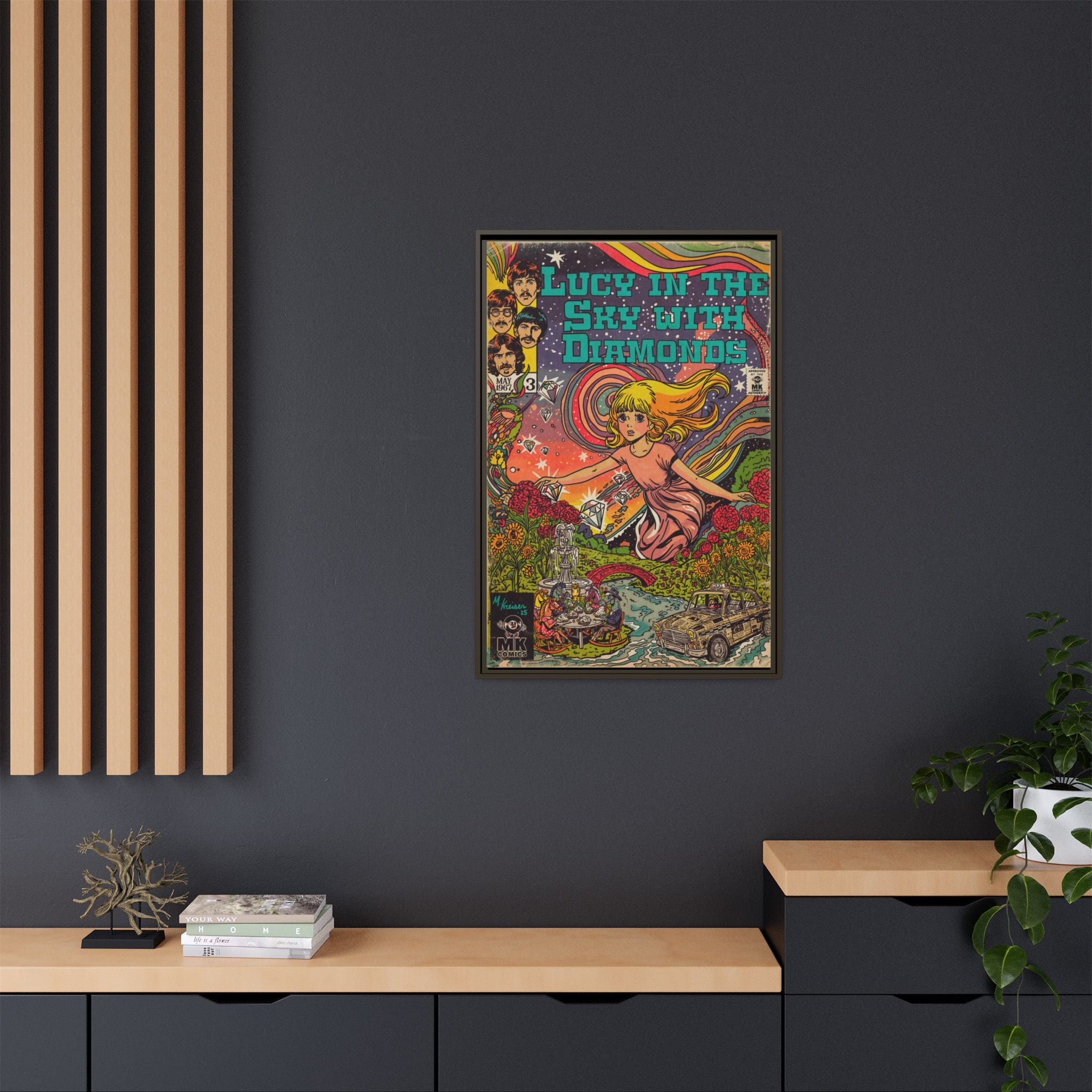 Lucy in the Sky with Diamonds - Matte Canvas, Framed (Multi-color)