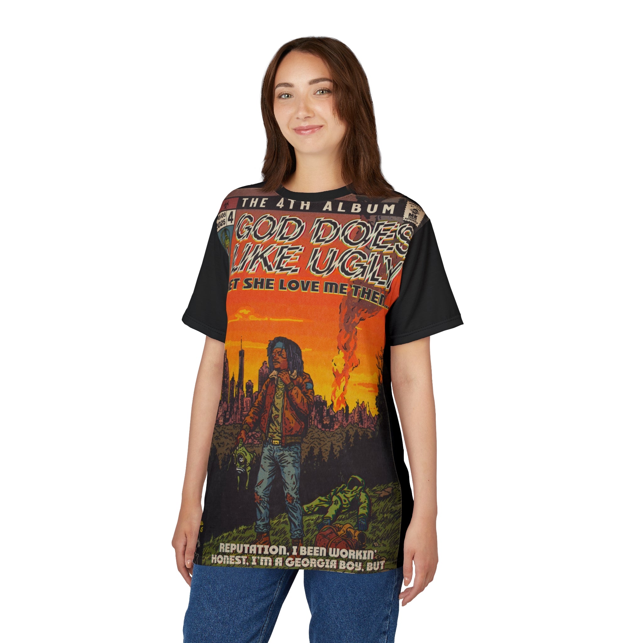 God Does Like Ugly - Unisex Cut & Sew Tee (AOP)