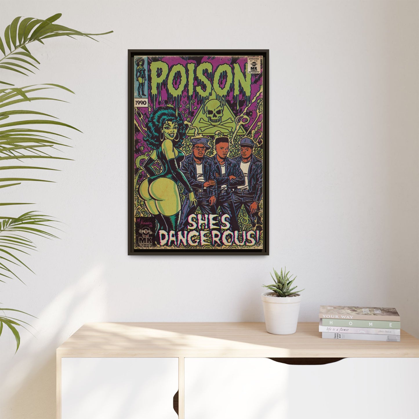 Poison - Matte Canvas, Framed (Multi-color)