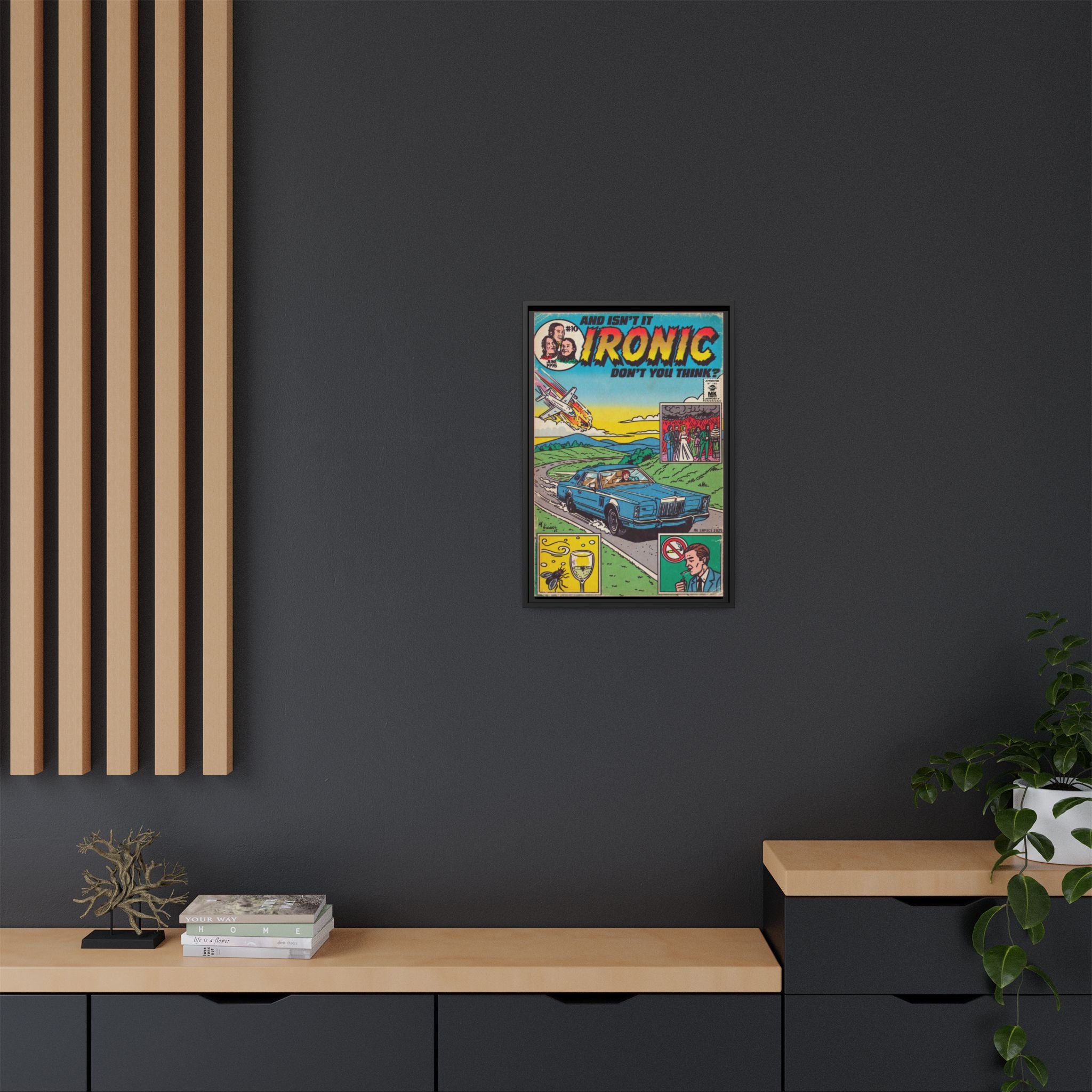 Ironic - Matte Canvas, Framed (Multi-color)