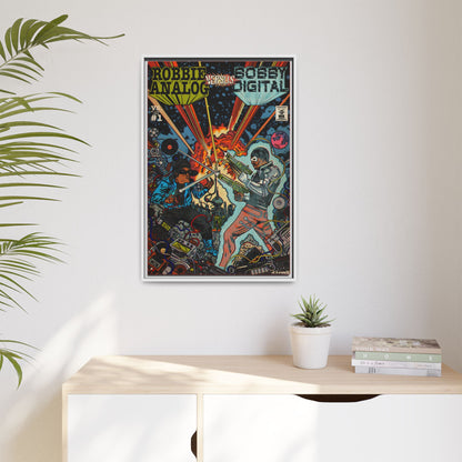 Analog vs. Digital - Matte Canvas, Framed (Multi-color)