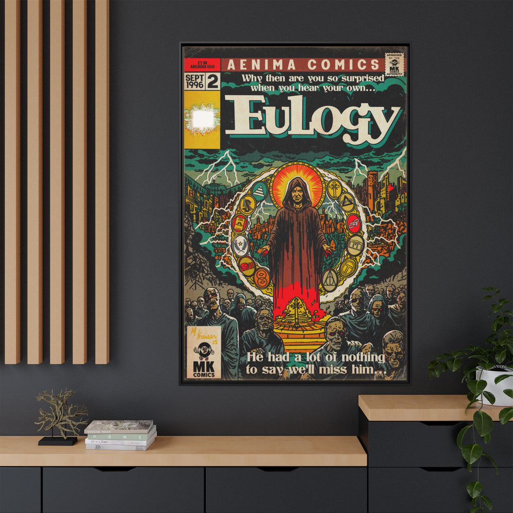 Eulogy - Matte Canvas, Framed (Multi-color)