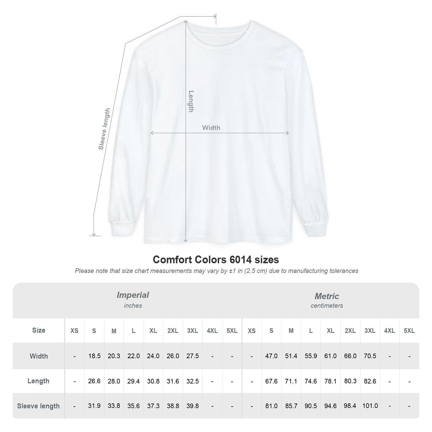 Jeremy - Unisex Comfort Colors Long Sleeve T-Shirt