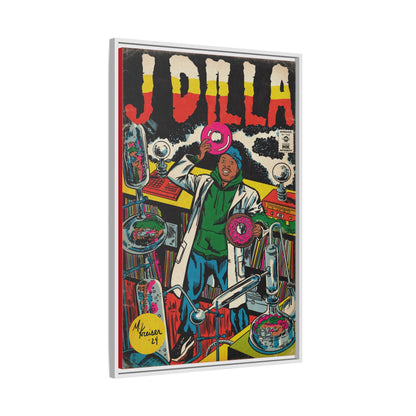 J Dilla - Comic Book Art - Gallery Canvas Wraps, Vertical Frame
