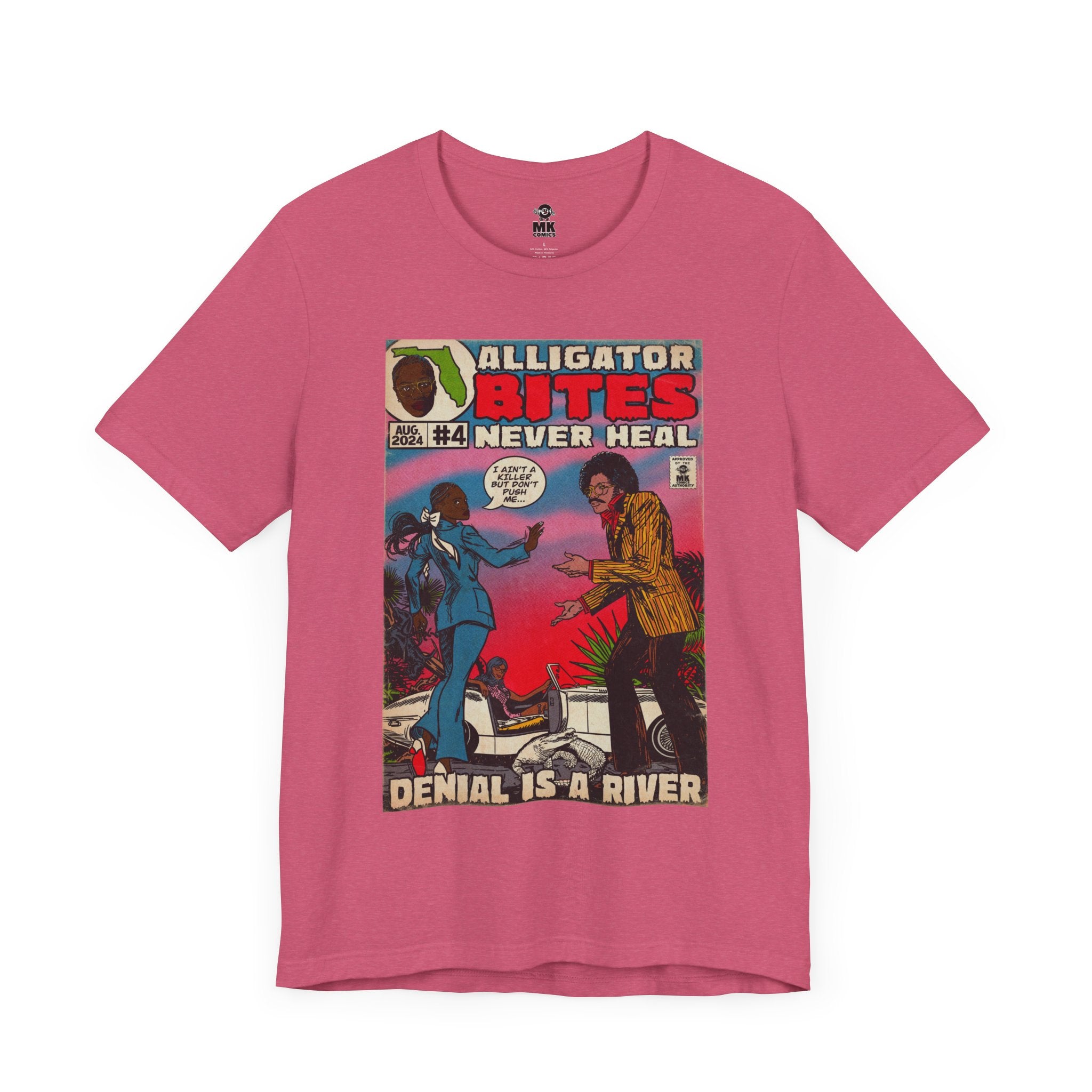 Denial is a River - Alligator Bites - Unisex Jersey Short Sleeve Tee