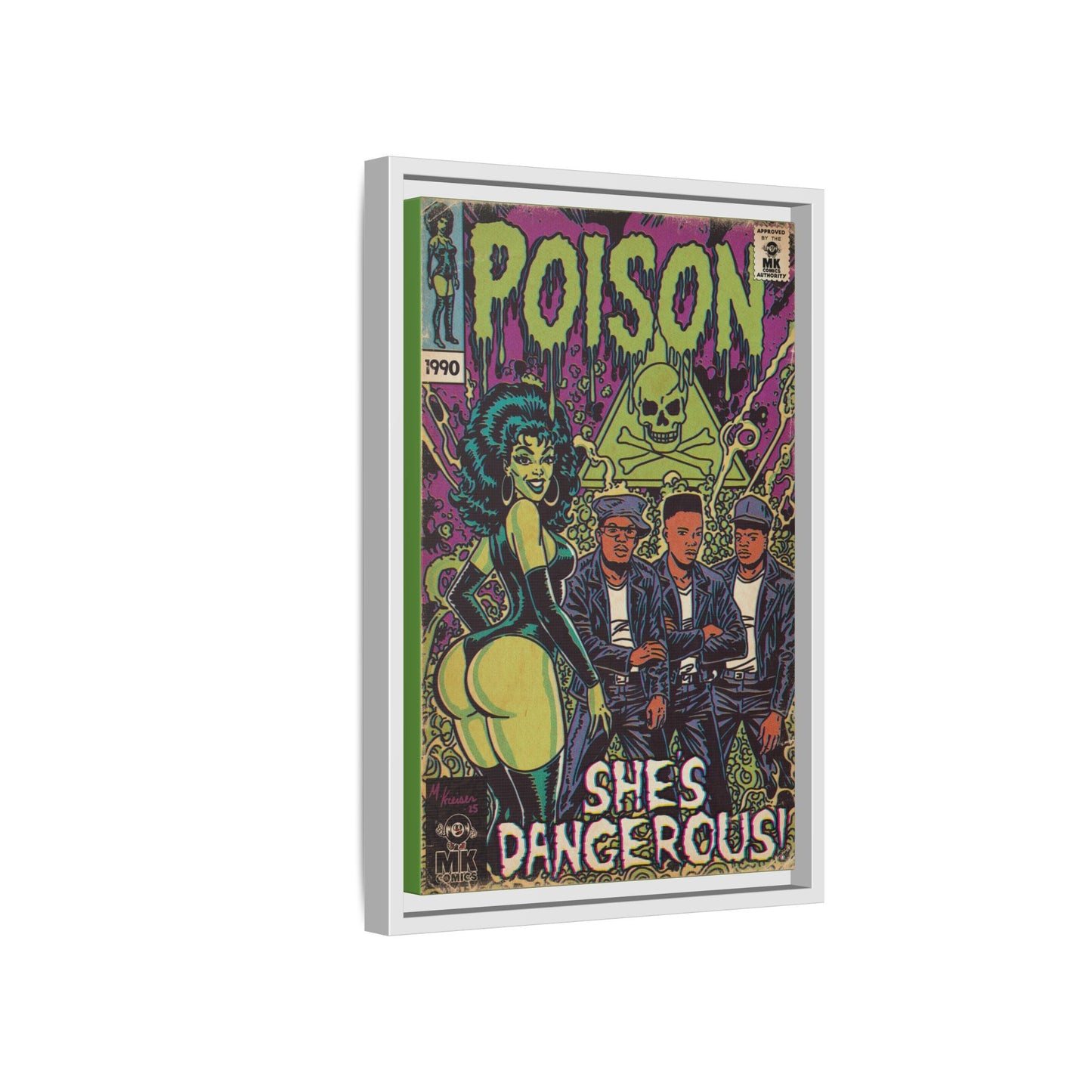 Poison - Matte Canvas, Framed (Multi-color)