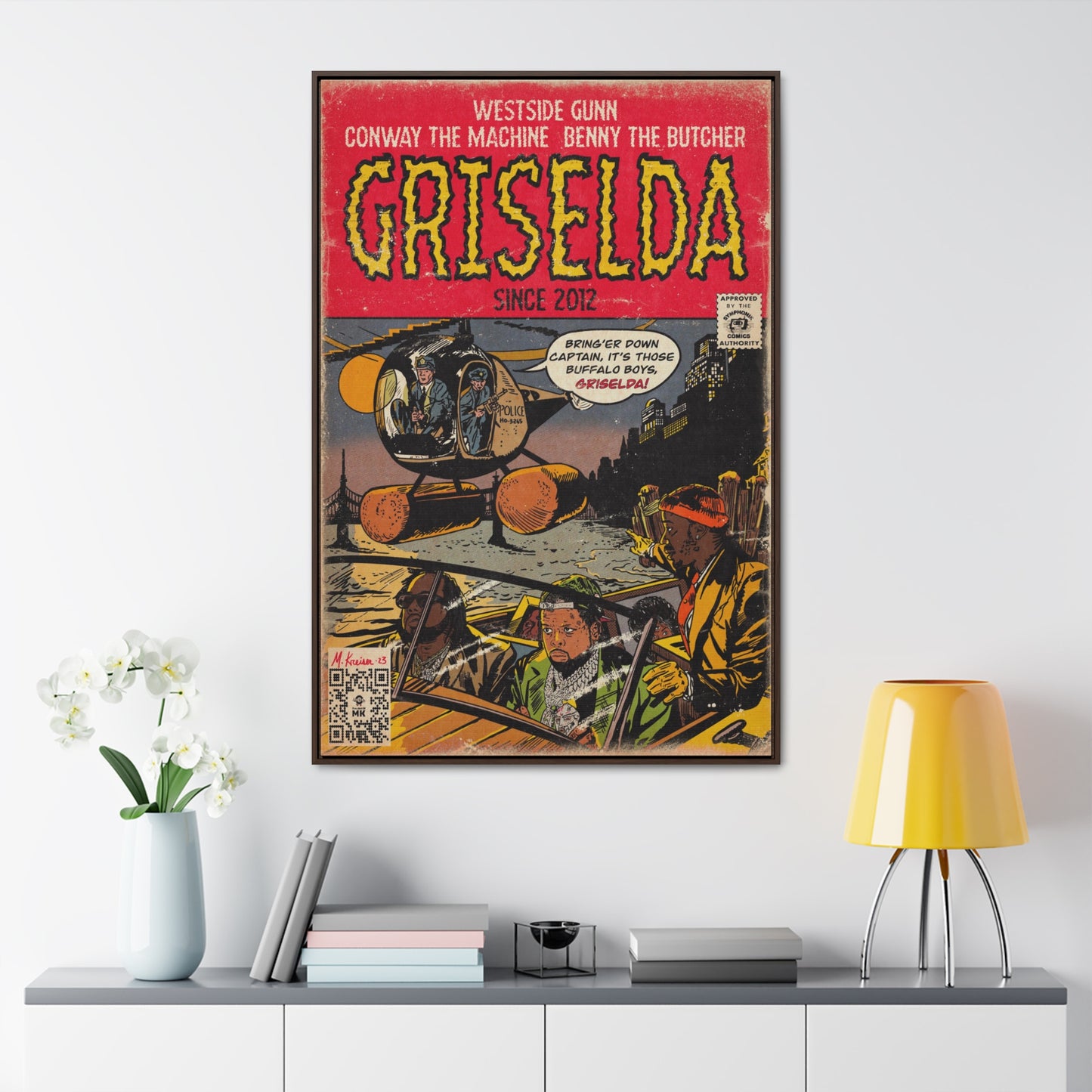Griselda - Comic Book Art - Gallery Canvas Wraps, Vertical Frame