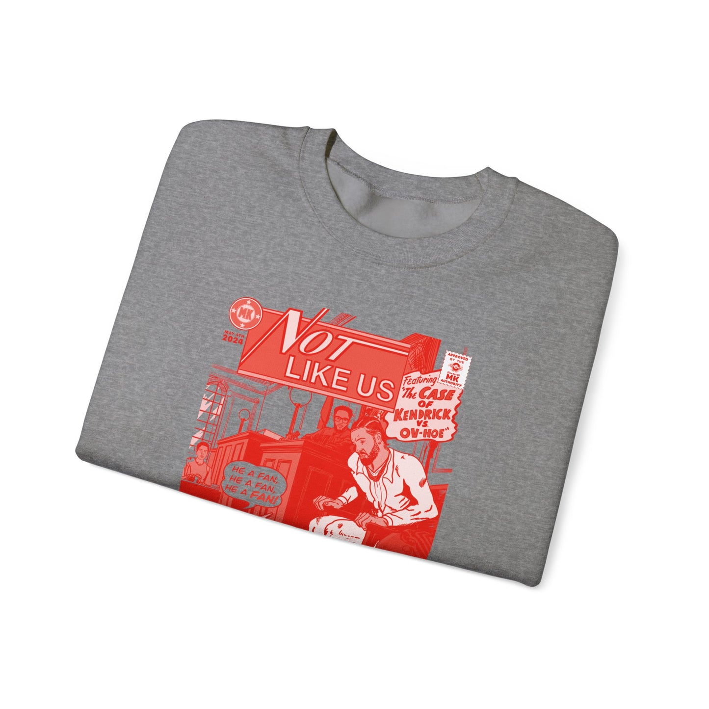Kendrick Lamar - Not Like Us - RED VARIANT - Unisex Heavy Blend™ Crewneck Sweatshirt