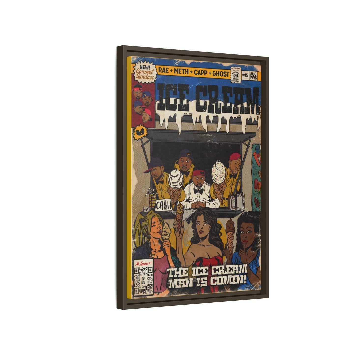 Raekwon- Ice Cream - Gallery Canvas Wraps, Vertical Frame