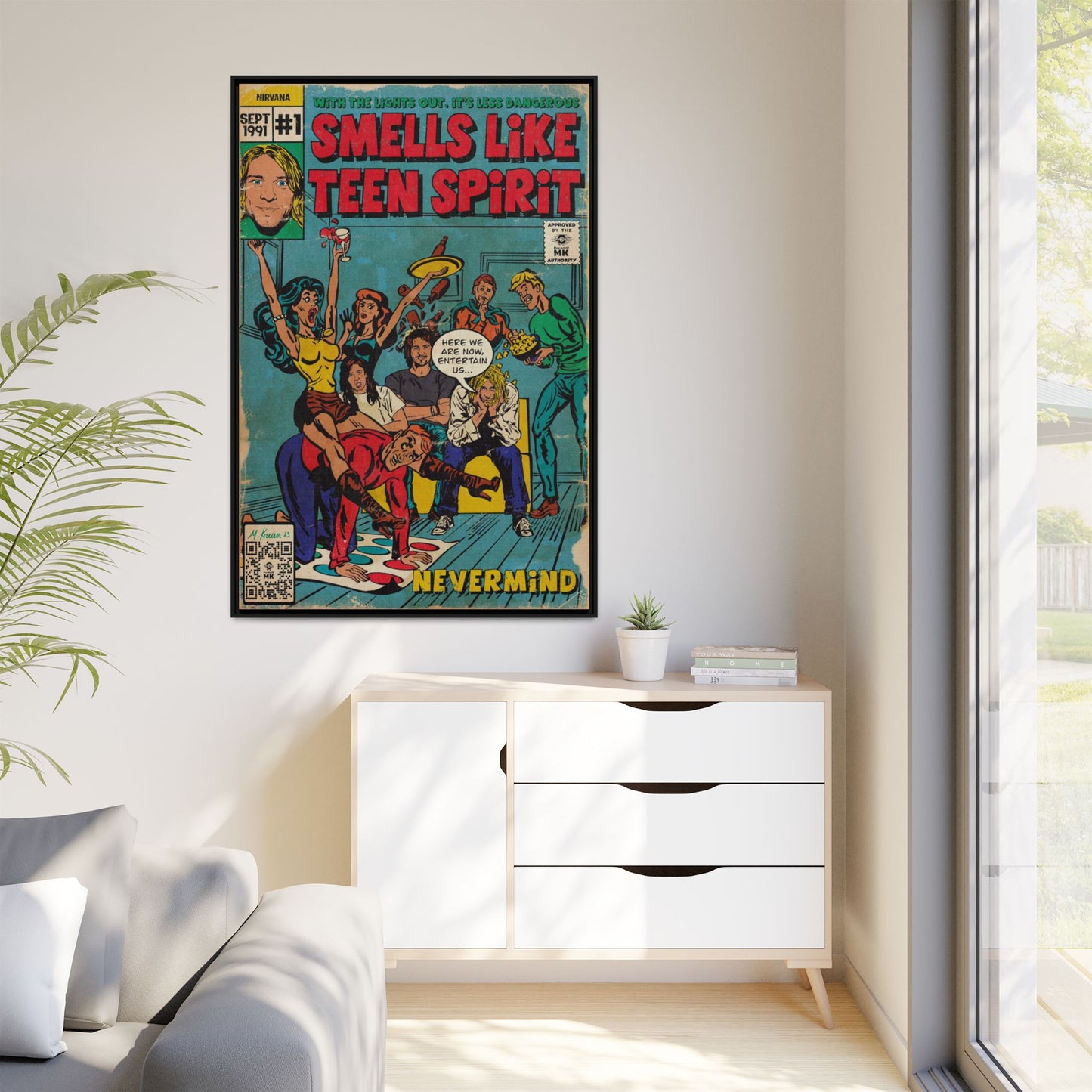 Nirvana - Smells Like Teen Spirit -  Gallery Canvas Wraps, Vertical Frame
