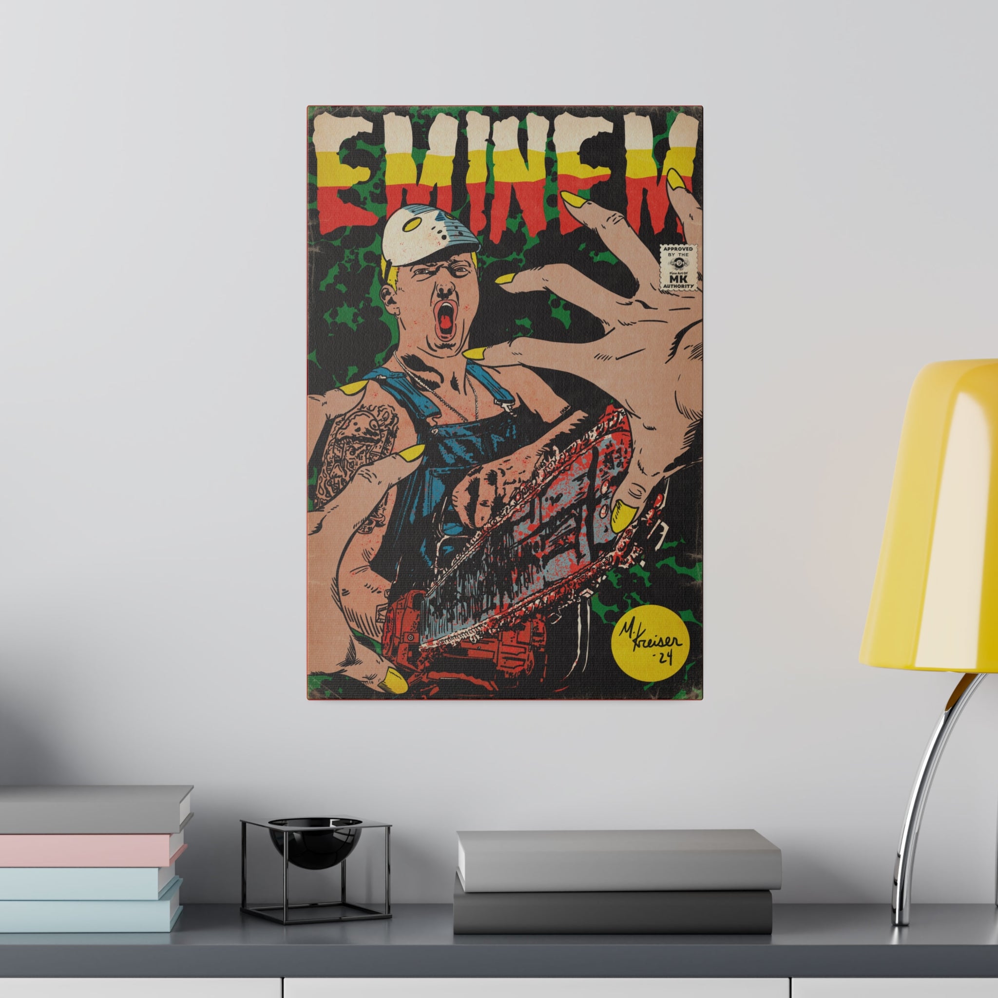 Em - Comic Book Art - Matte Canvas, Stretched, 0.75"
