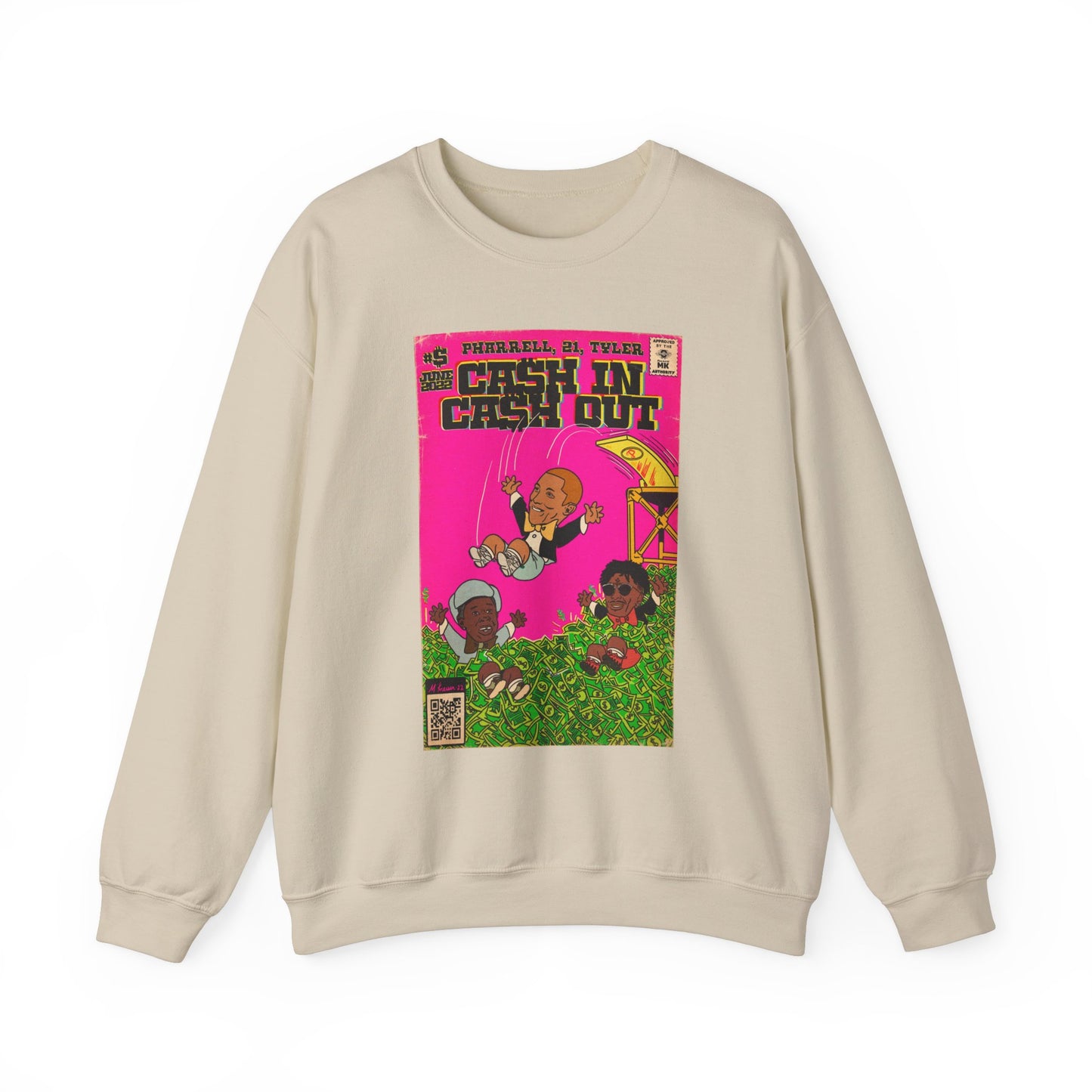 Pharrell, 21 Savage & Tyler - Cash In Cash Out - Unisex Heavy Blend™ Crewneck Sweatshirt