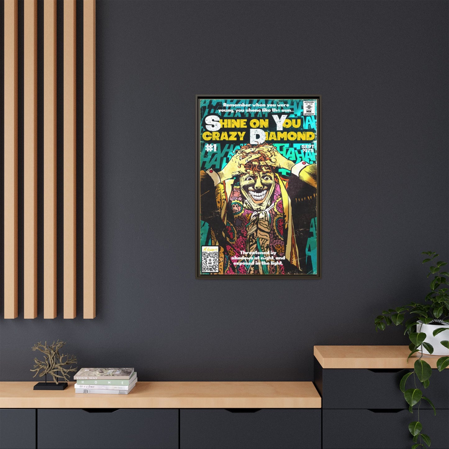 Pink Floyd - Shine on You crazy Diamond -  Gallery Canvas Wraps, Vertical Frame