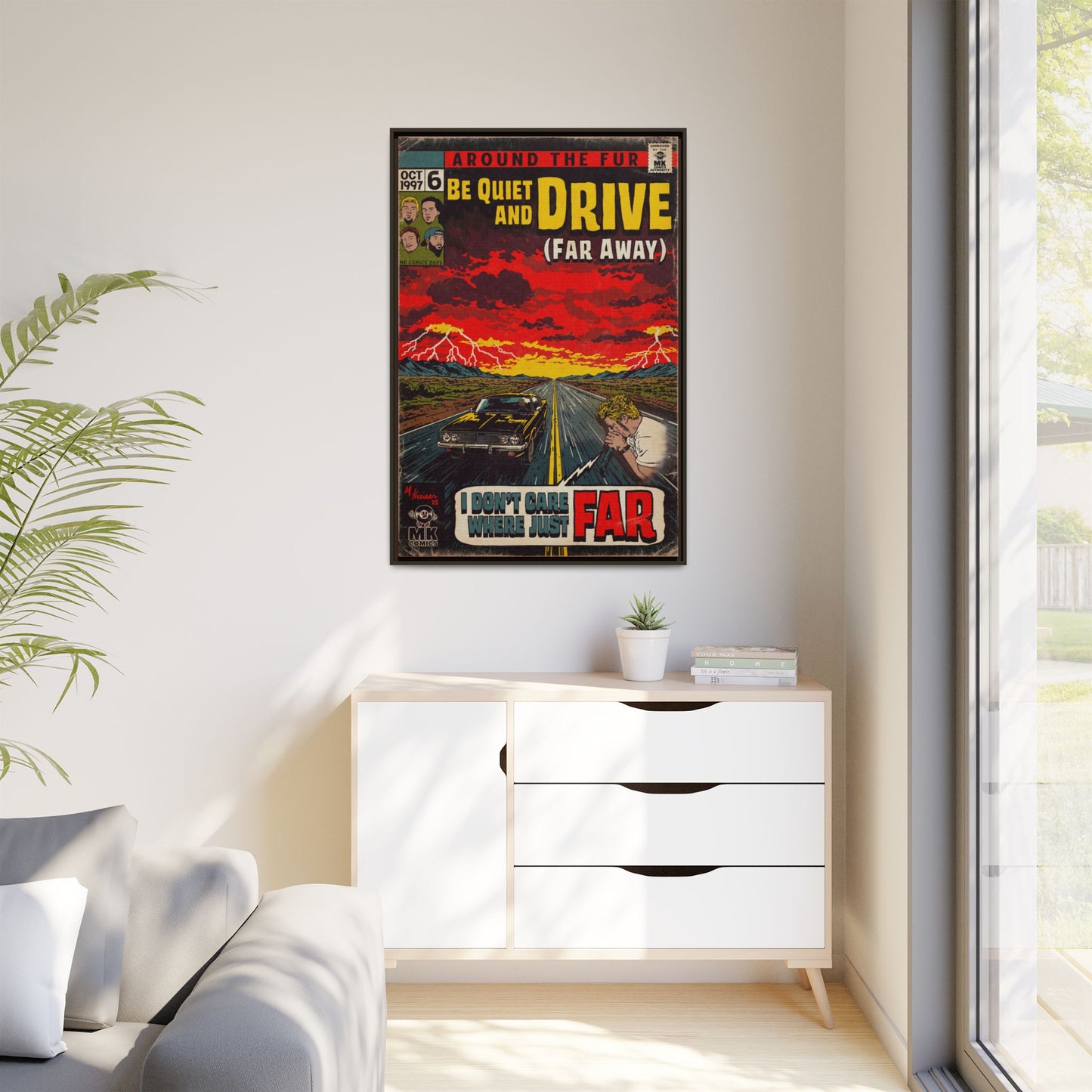 Be Quiet and Drive - Matte Canvas, Framed (Multi-color)