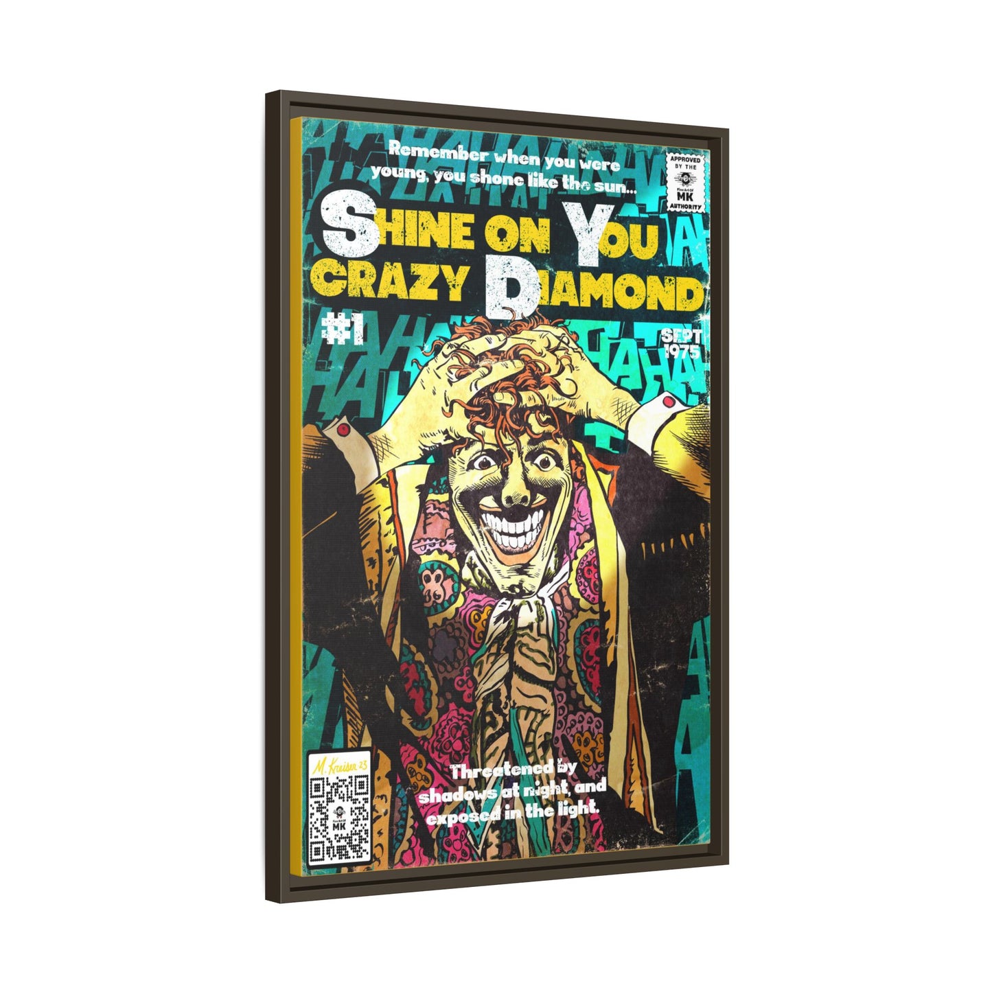 Pink Floyd - Shine on You crazy Diamond -  Gallery Canvas Wraps, Vertical Frame