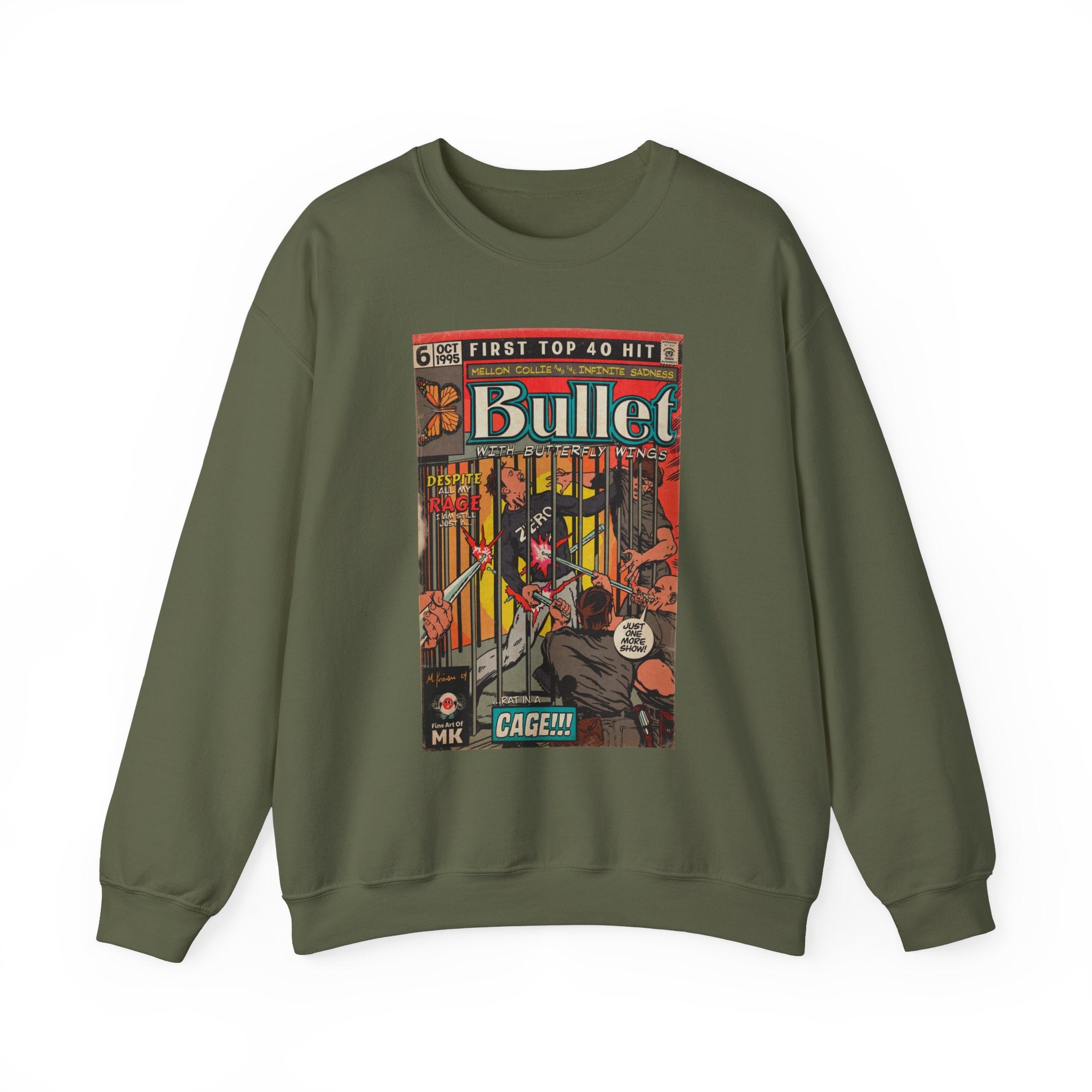 Bullet With Butterfly Wings - Unisex Heavy Blend™ Crewneck Sweatshirt