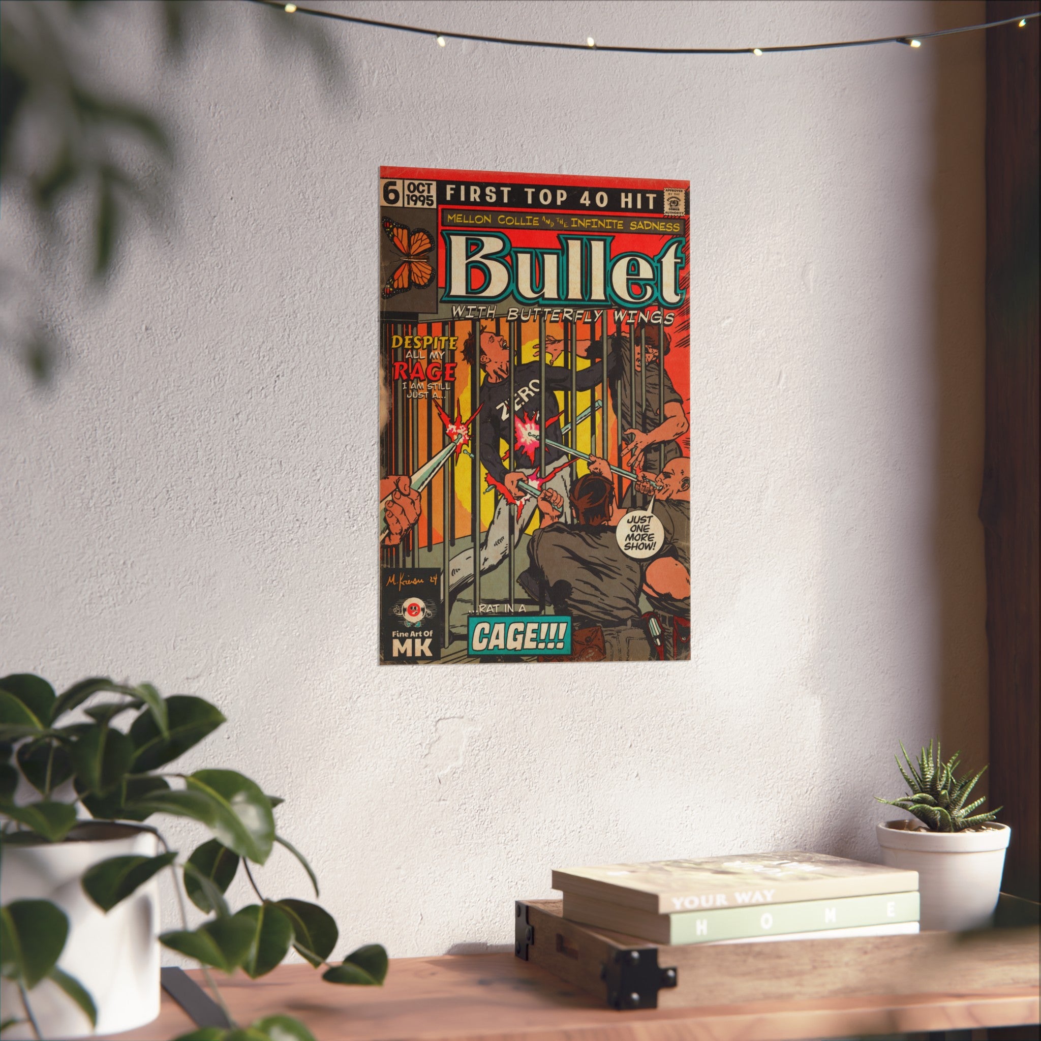 Bullet With Butterfly Wings - Matte Vertical Poster