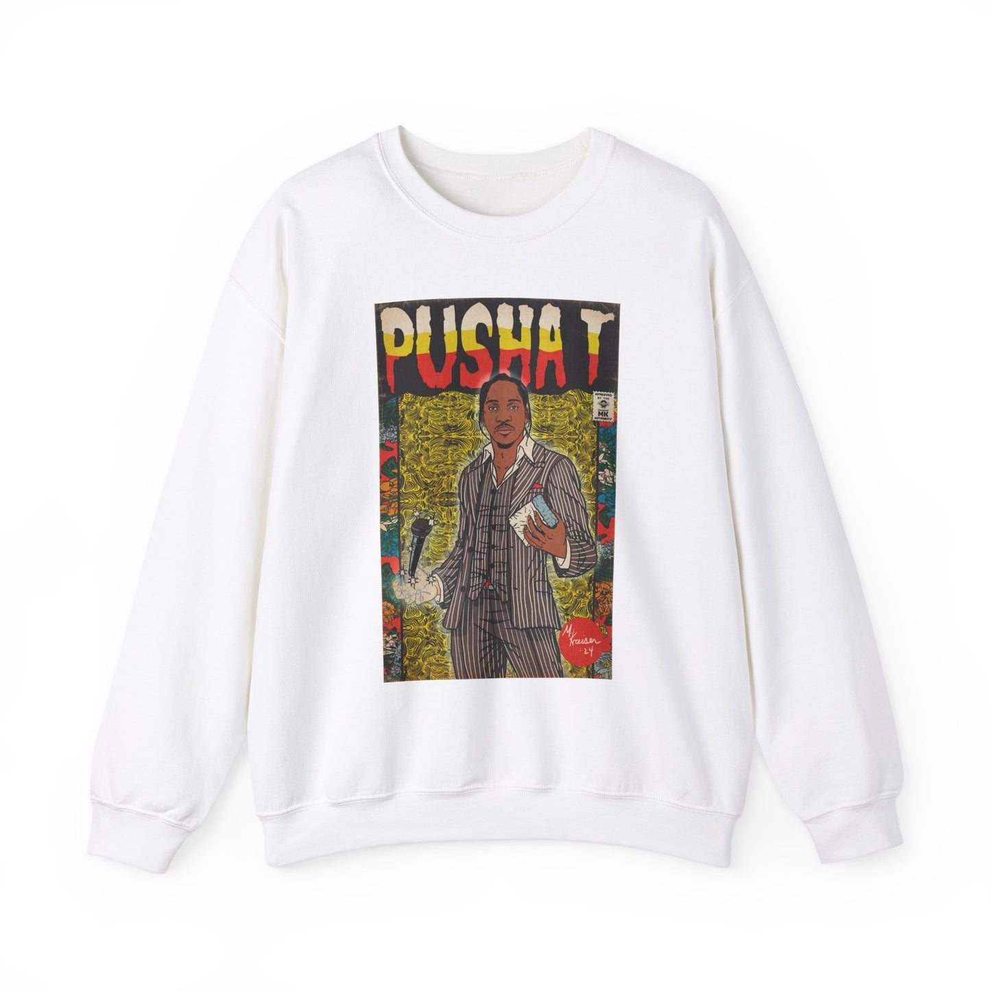 Pusha T - Comic Book Art - Unisex Heavy Blend™ Crewneck Sweatshirt