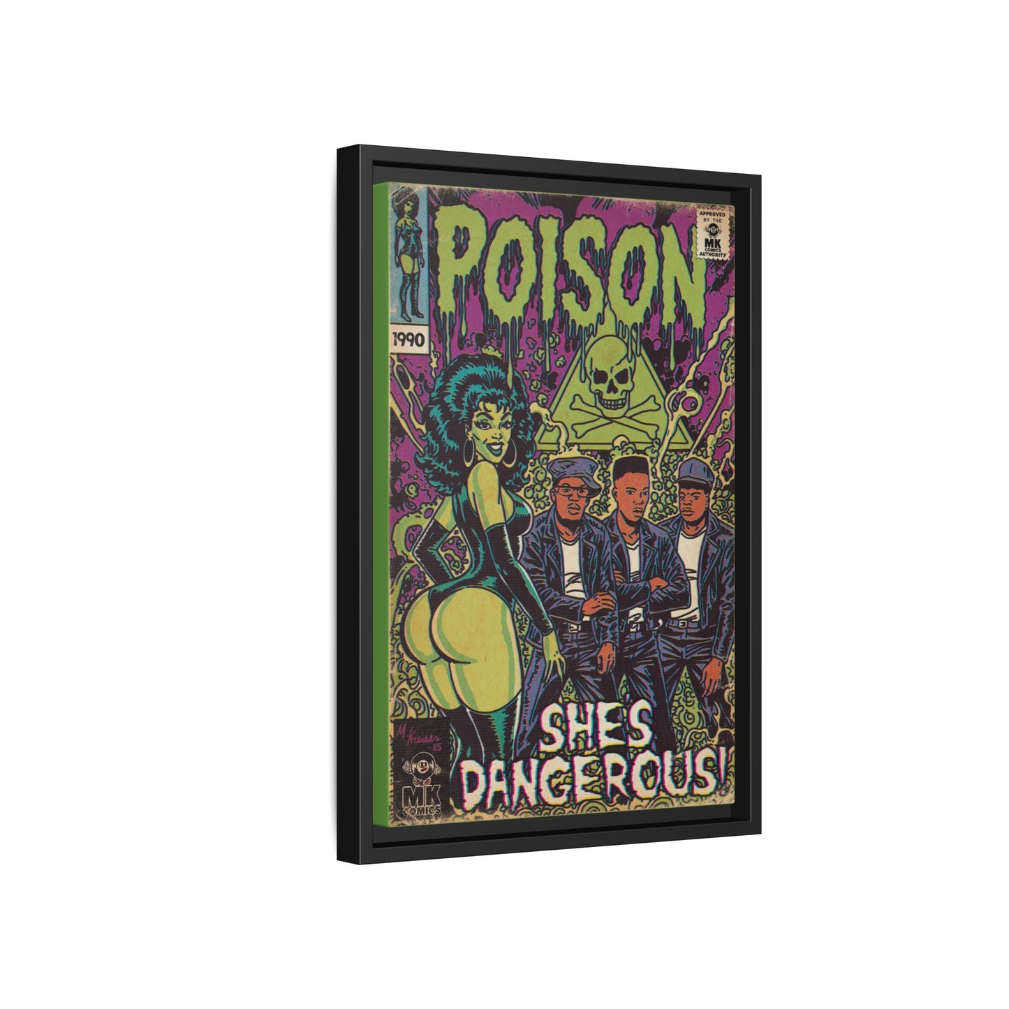 Poison - Matte Canvas, Framed (Multi-color)