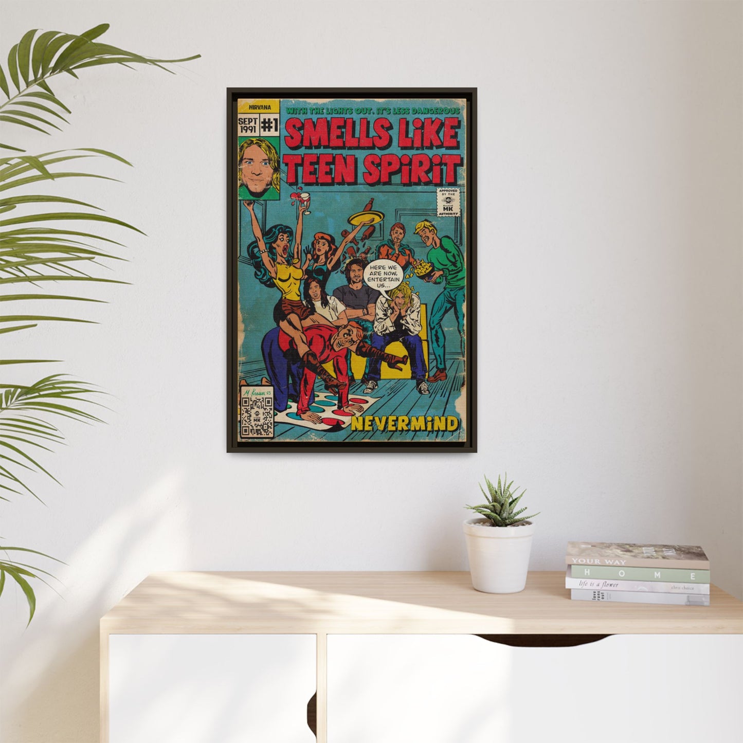 Nirvana - Smells Like Teen Spirit -  Gallery Canvas Wraps, Vertical Frame