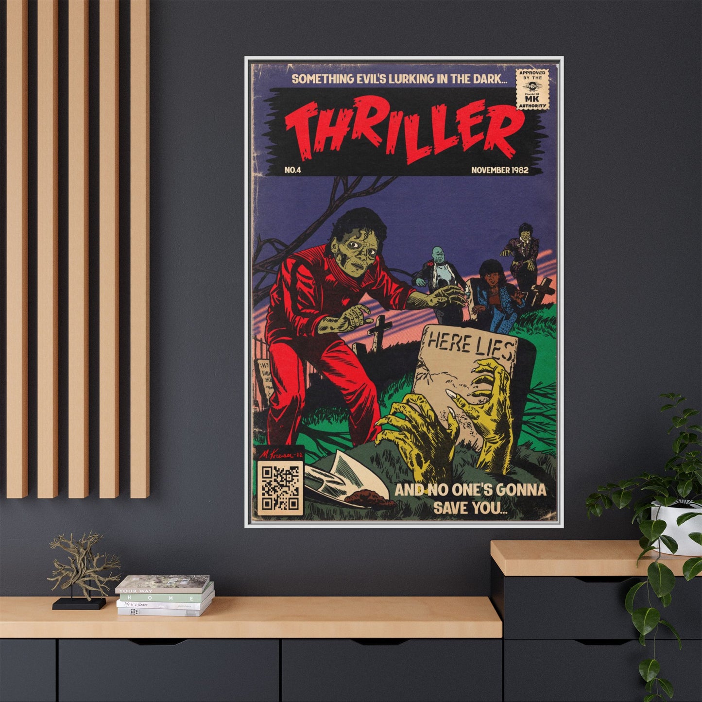 Michael Jackson- Thriller - Gallery Canvas Wraps, Vertical Frame