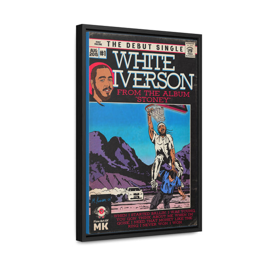 Post Malone - White Iverson - Gallery Canvas Wraps, Vertical Frame