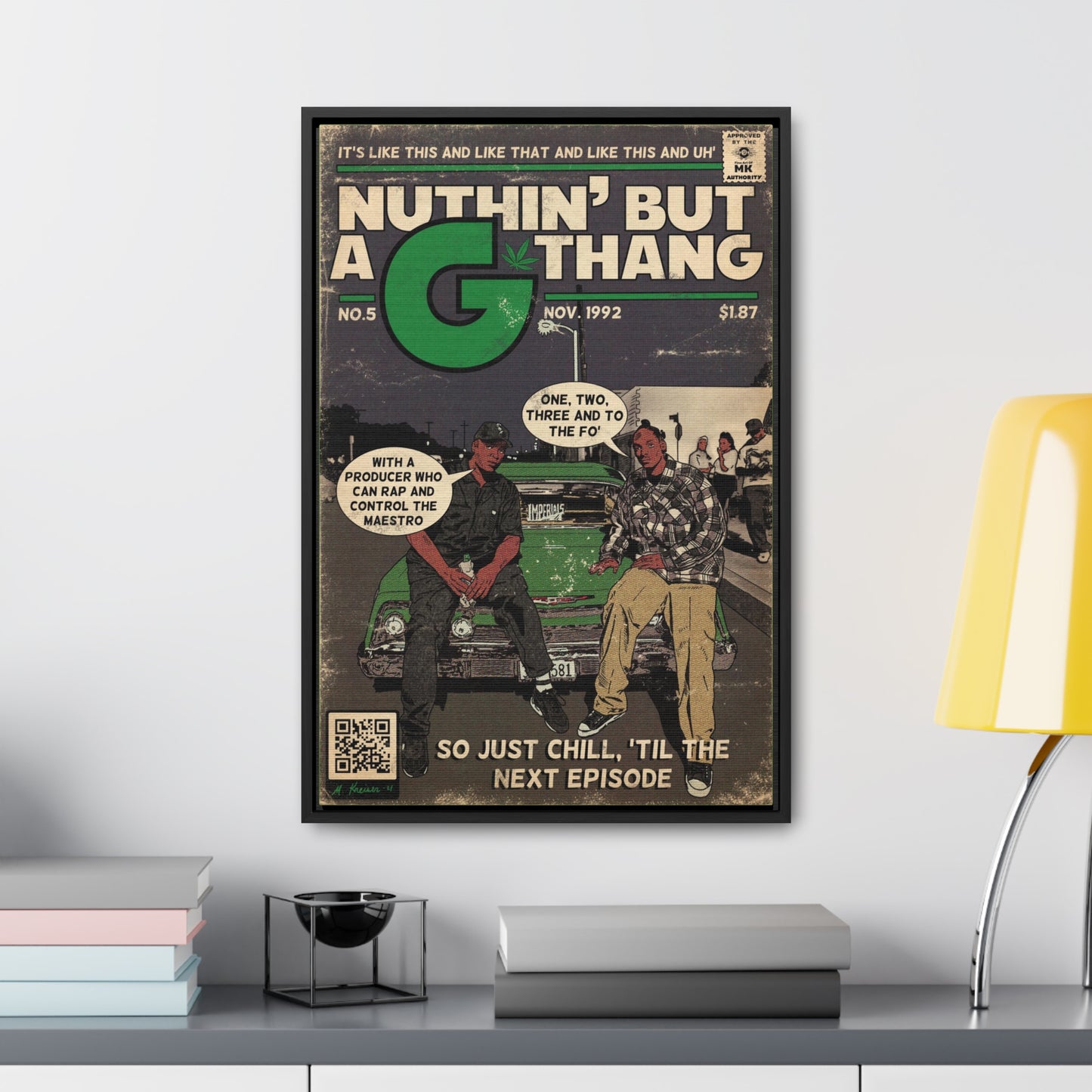 Dr. Dre & Snoop - Nuthin But A G Thang - Gallery Canvas Wraps, Vertical Frame