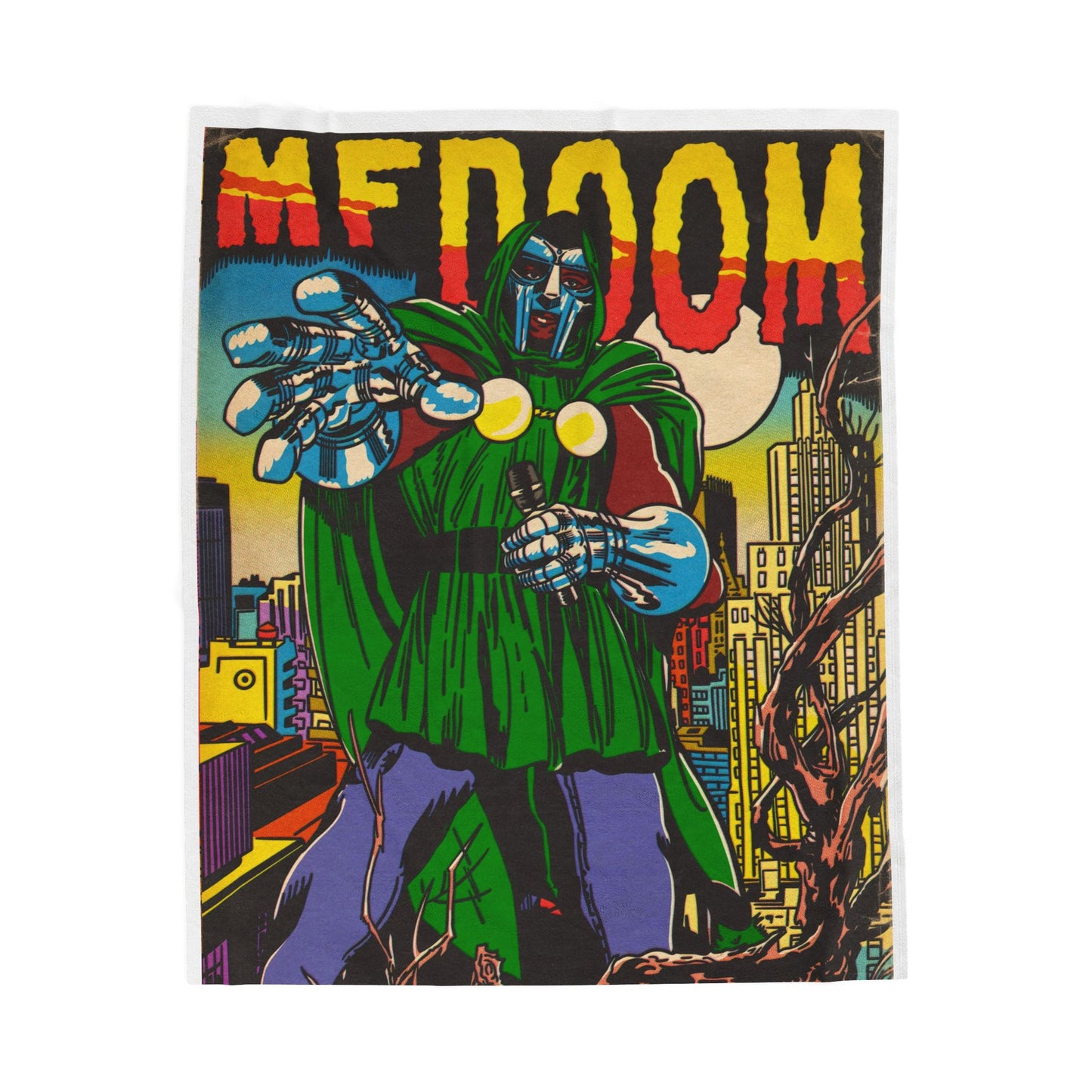 DOOM Comic Book Art - MK Comics Velveteen Plush Blanket