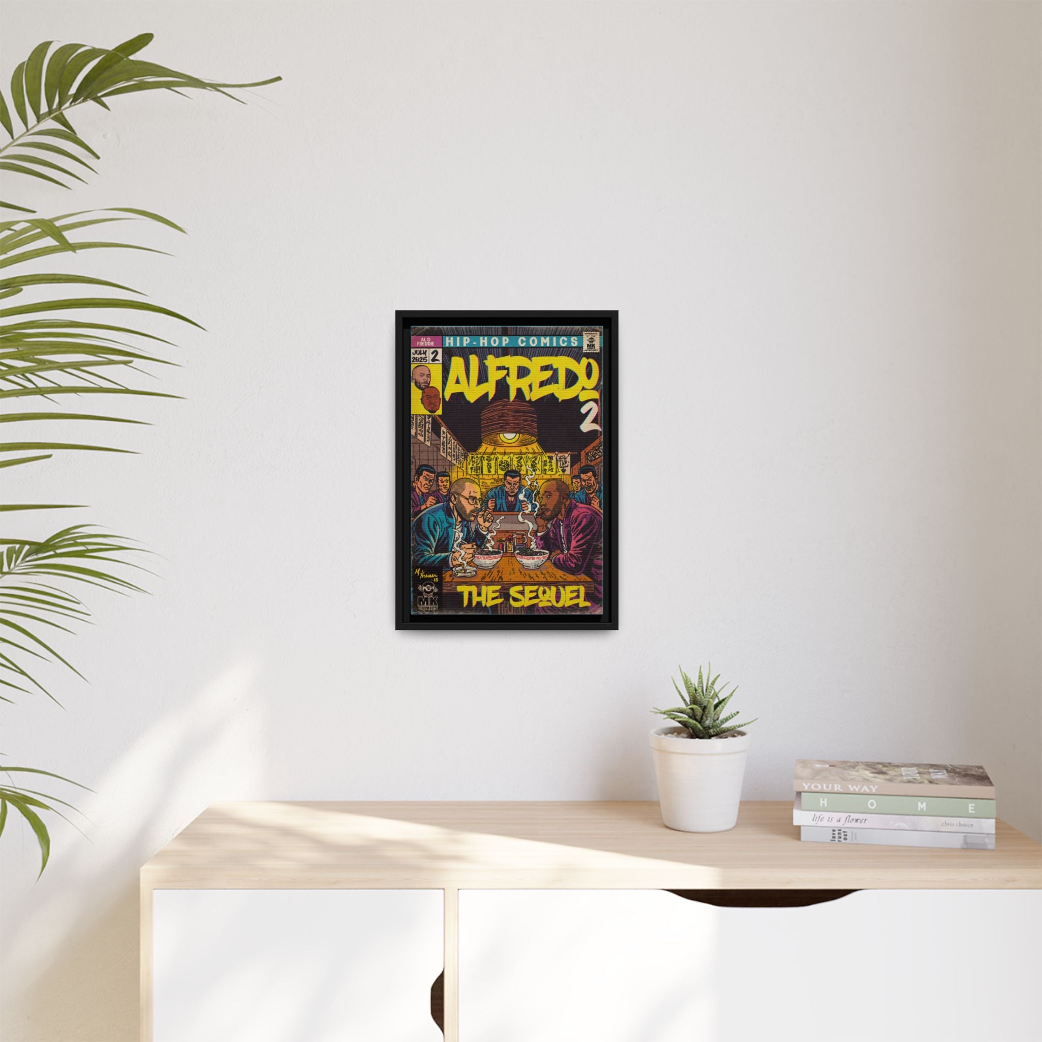 Alfredo 2 - Matte Canvas, Framed (Multi-color)