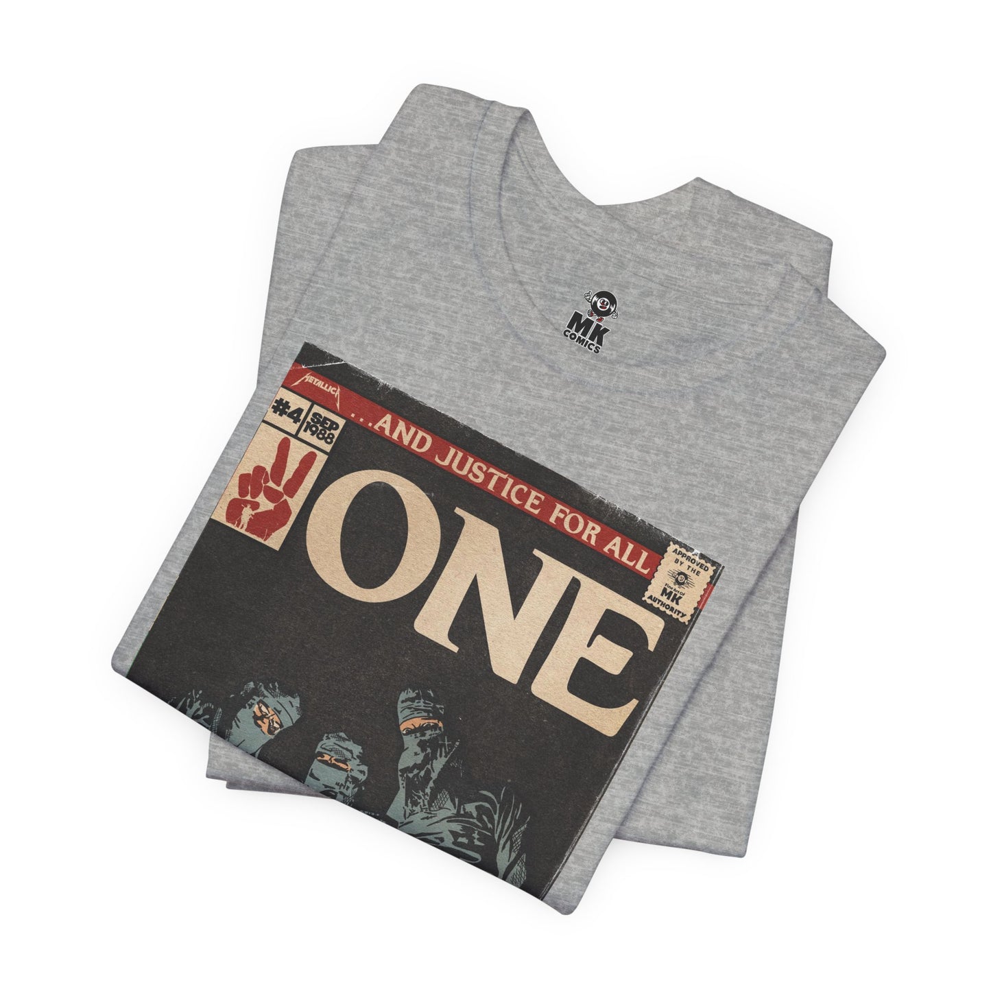 Metallica- One - Comic Book Art - Unisex Jersey Short Sleeve Tee