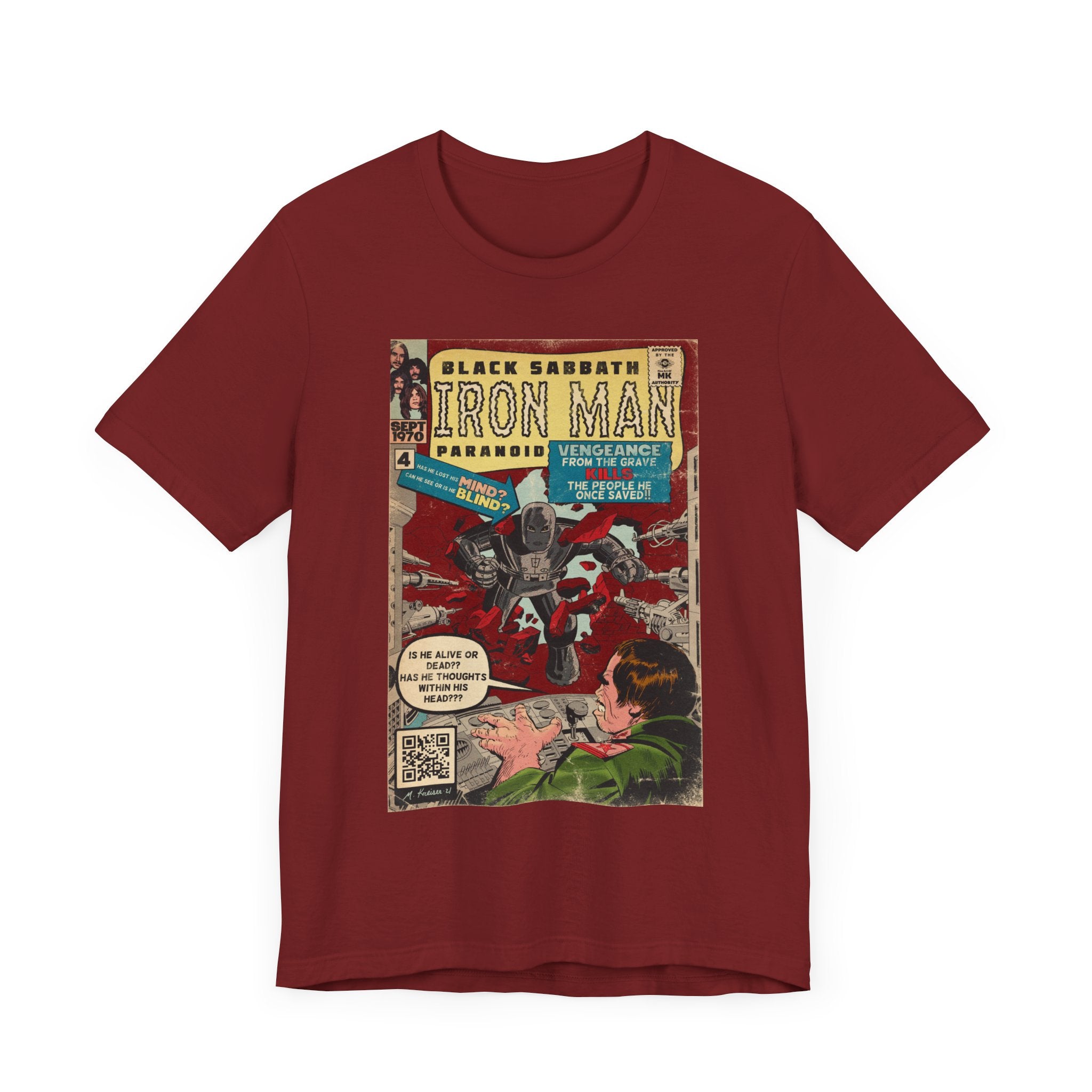 Iron Man - Rock Comic Art - Unisex Jersey Short Sleeve Tee
