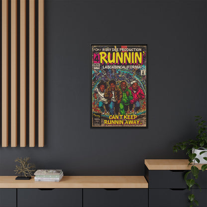Runnin' - Matte Canvas, Framed (Multi-color)