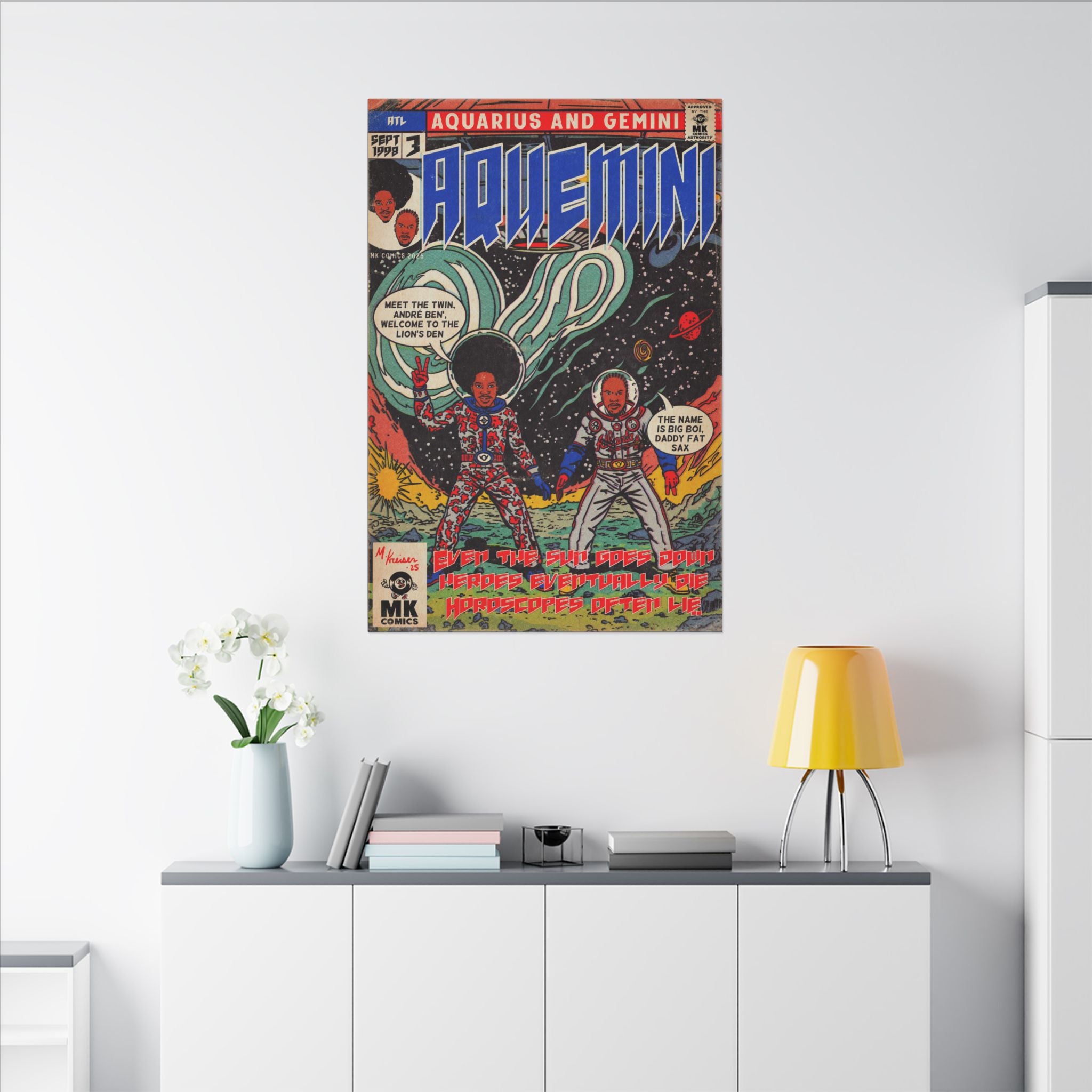 Aquemini - Comic Book Art - Matte Canvas, Stretched, 0.75" (Multi-Size)