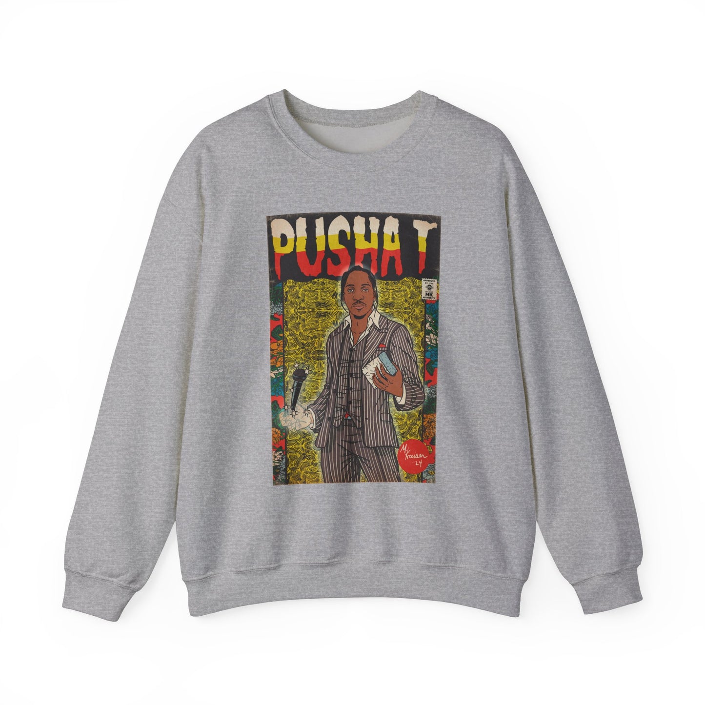 Pusha T - Comic Book Art - Unisex Heavy Blend™ Crewneck Sweatshirt