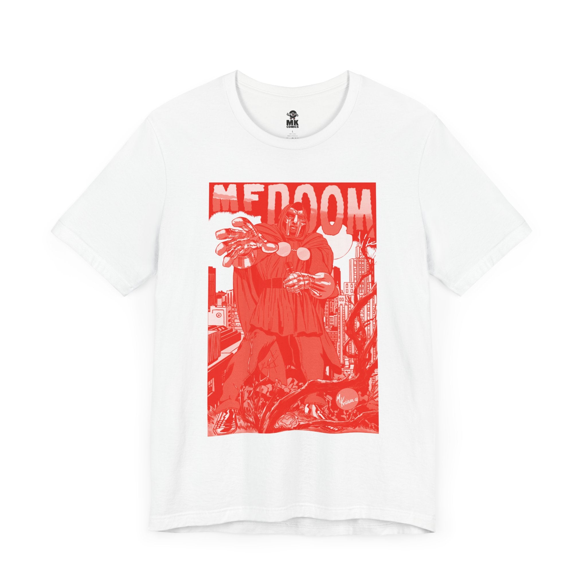 DOOM - Comic Book Art - RED VARIANT - Unisex Jersey Short Sleeve Tee