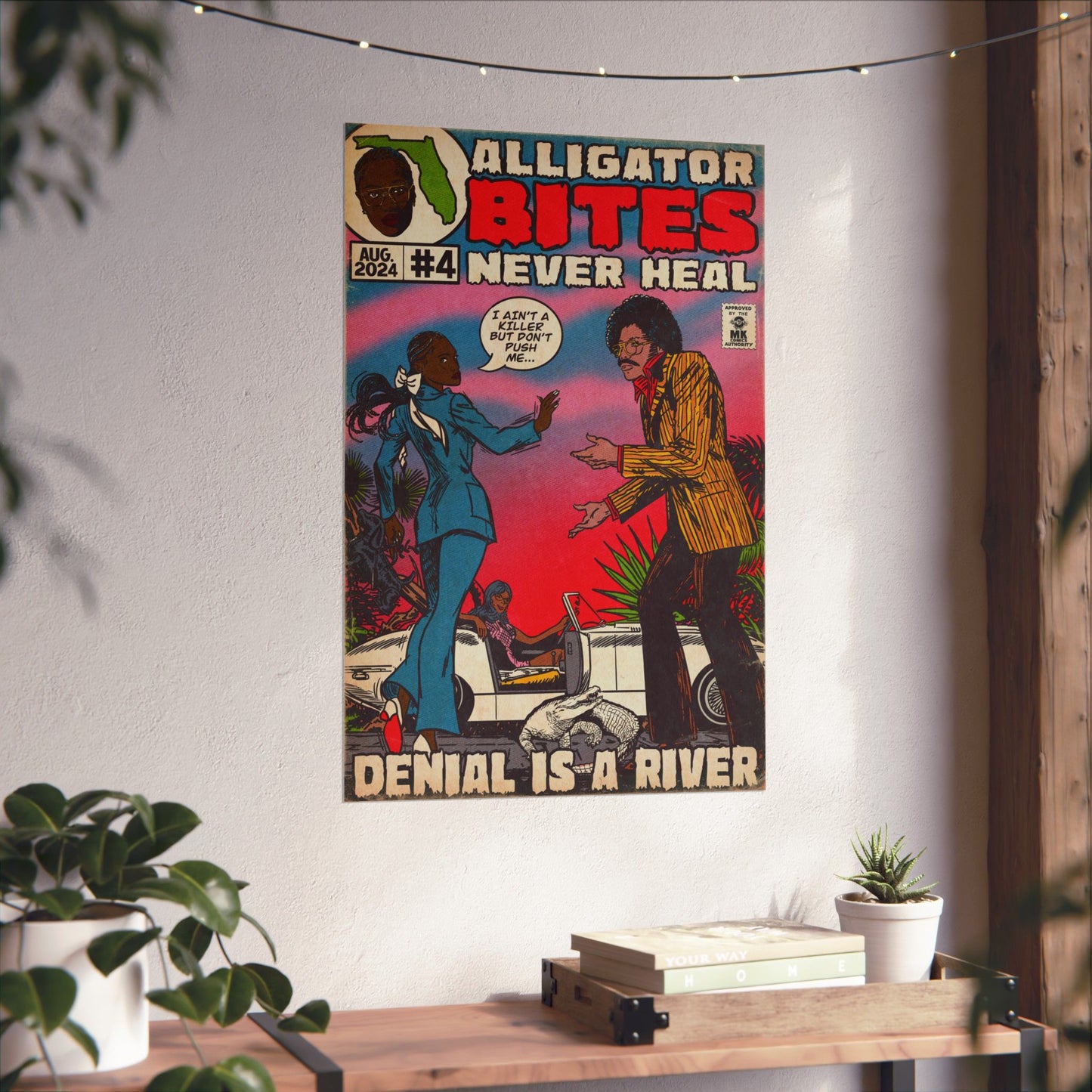 Denial is a River - Alligator Bites - Matte Vertical Posters