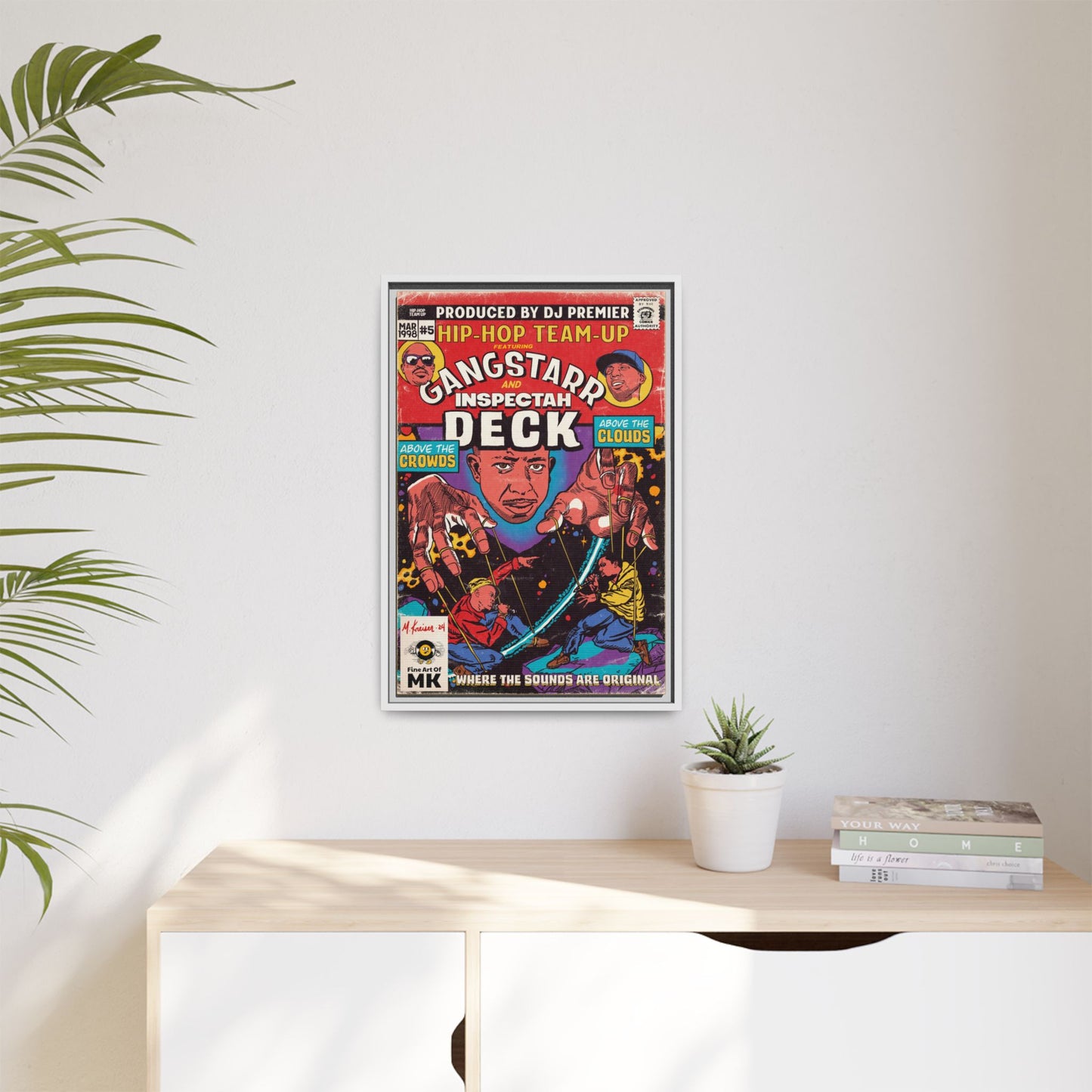 Gang Starr & Inspectah Deck - Above The Clouds - Gallery Canvas Wraps, Vertical Frame