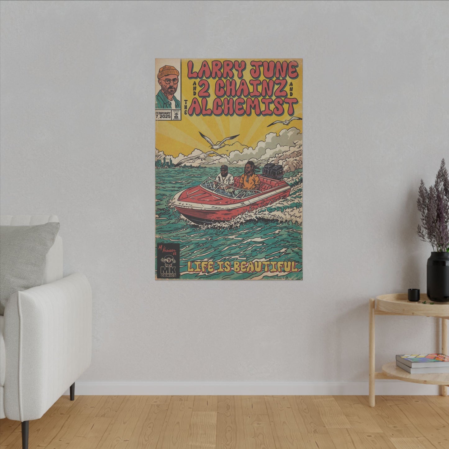 Life is Beautiful - June, Chainz, Alchemist - Matte Canvas, Stretched, 0.75" (Multi-Size)