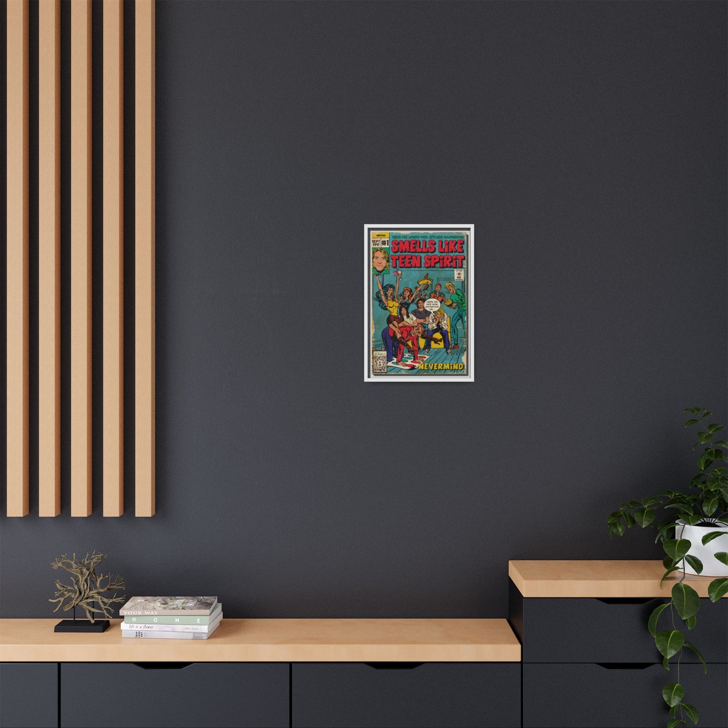 Nirvana - Smells Like Teen Spirit -  Gallery Canvas Wraps, Vertical Frame