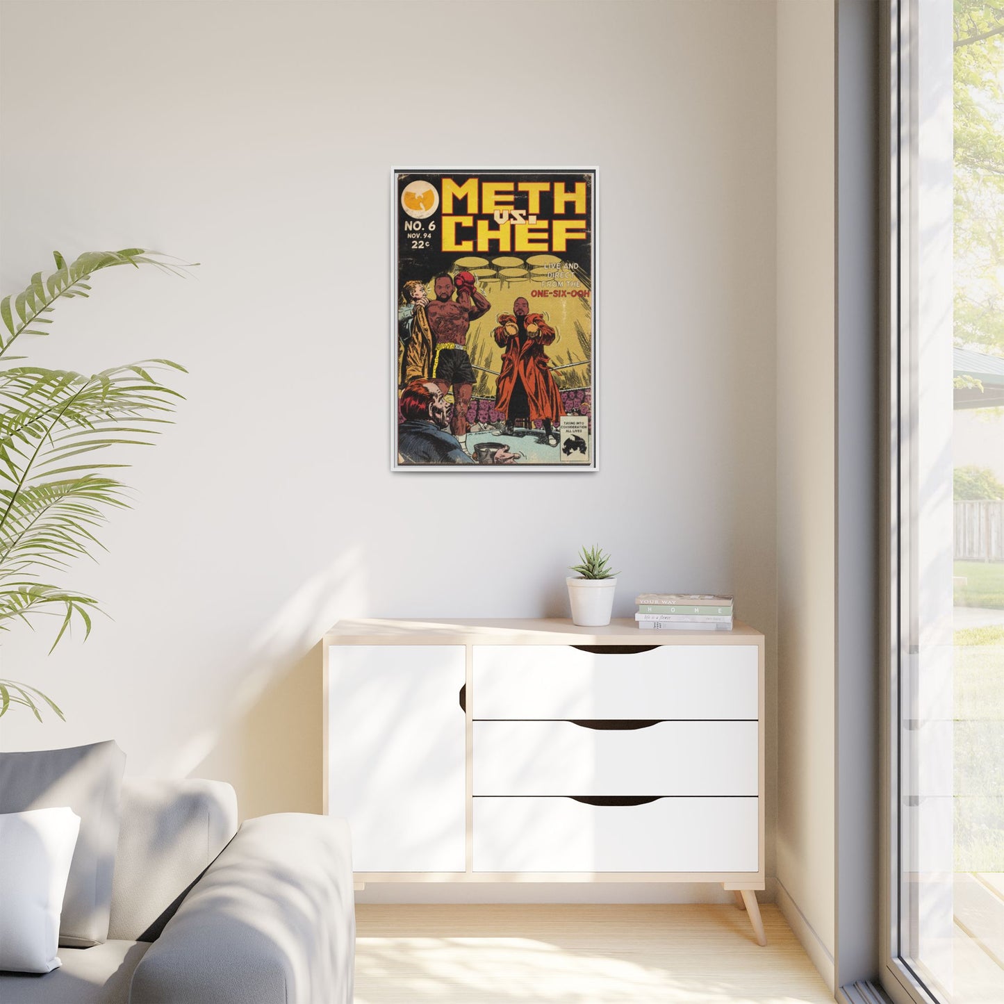 Method Man & Raekwon - Meth vs. Chef - Gallery Canvas Wraps, Vertical Frame