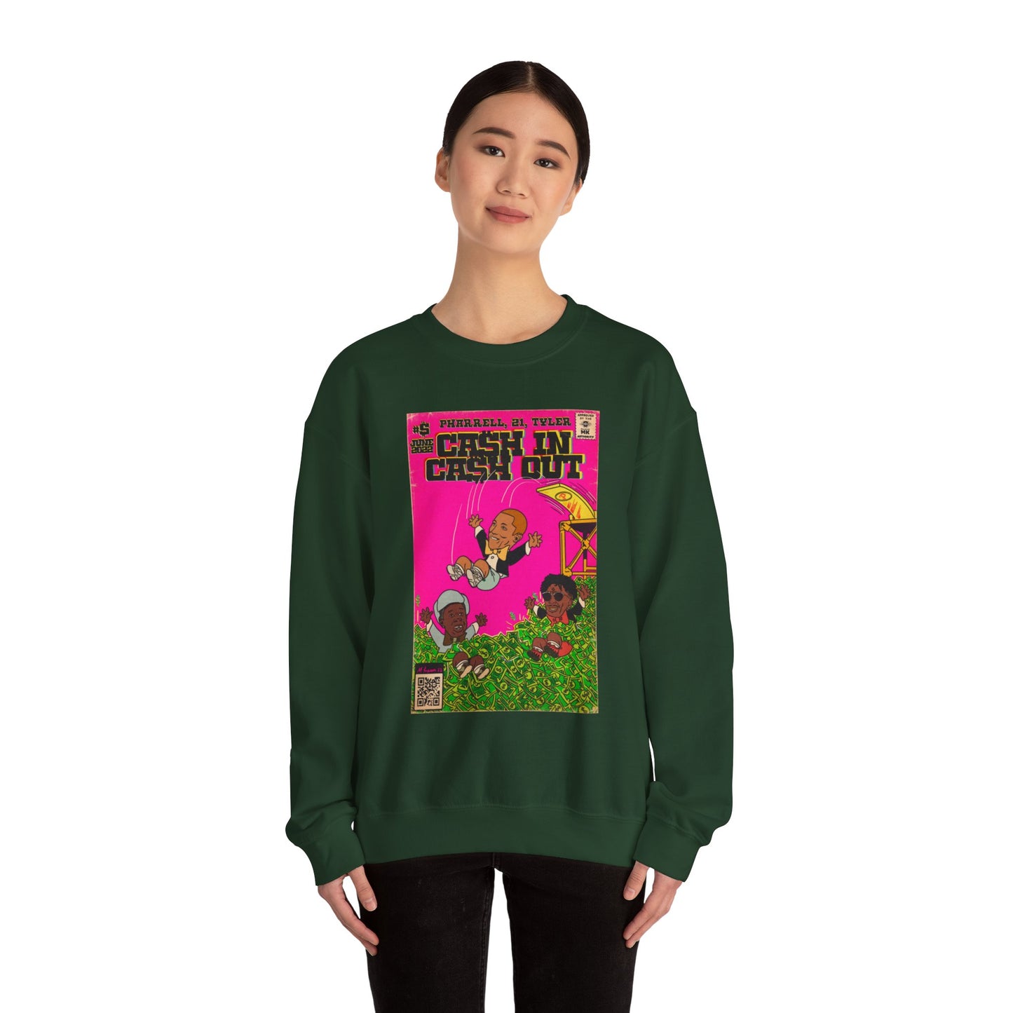 Pharrell, 21 Savage & Tyler - Cash In Cash Out - Unisex Heavy Blend™ Crewneck Sweatshirt