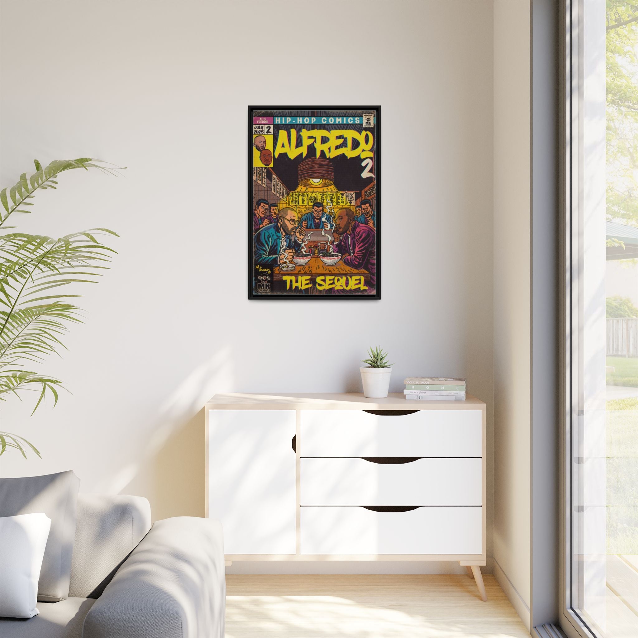 Alfredo 2 - Matte Canvas, Framed (Multi-color)