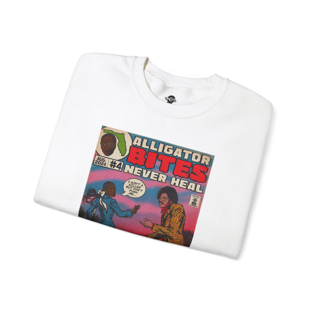 Denial is a River - Alligator Bites - Unisex Heavy Blend™ Crewneck Sweatshirt