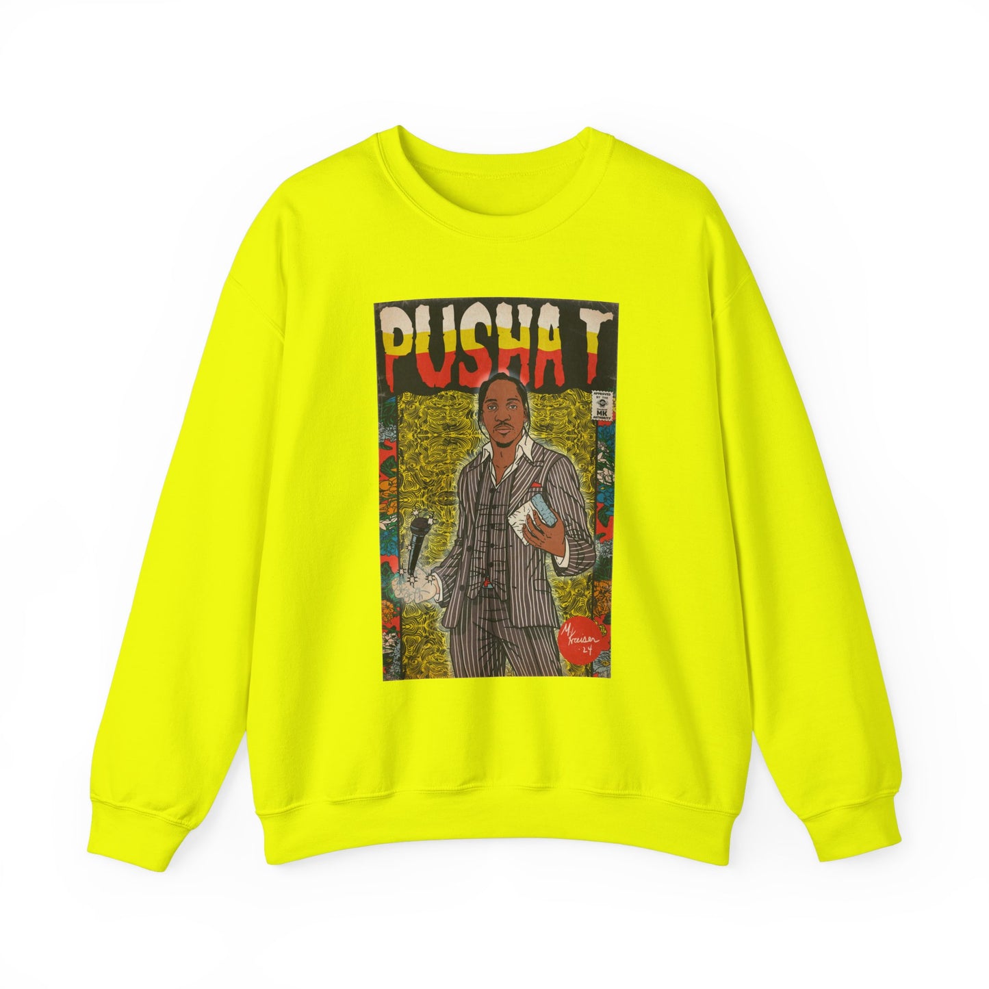 Pusha T - Comic Book Art - Unisex Heavy Blend™ Crewneck Sweatshirt