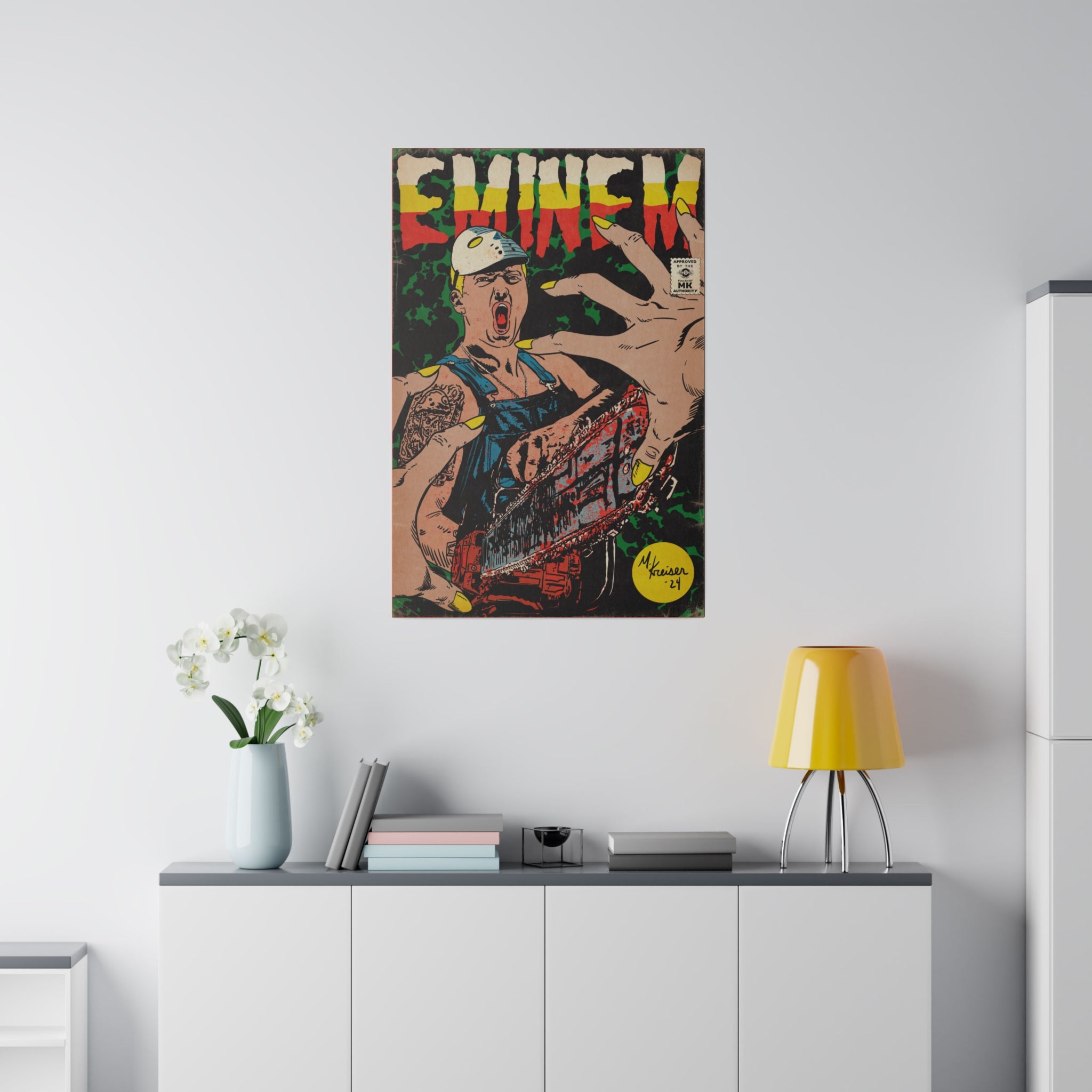 Em - Comic Book Art - Matte Canvas, Stretched, 0.75"