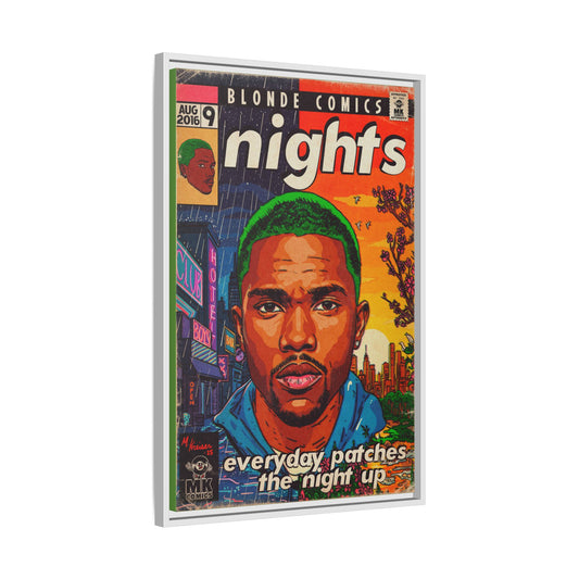 Frank Ocean -Nights - Matte Canvas, Framed (Multi-color)