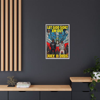 Let God Sort Em Out - Matte Canvas, Framed (Multi-color)
